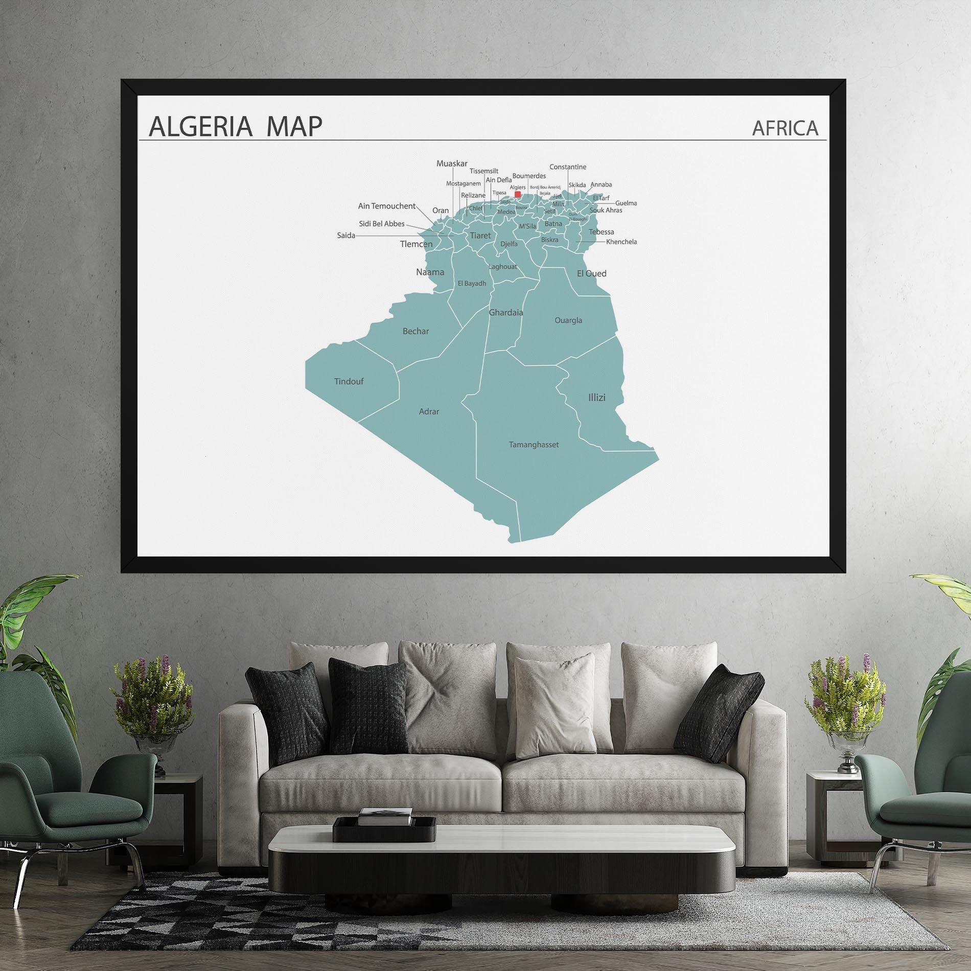 Algeria Map mockup 7