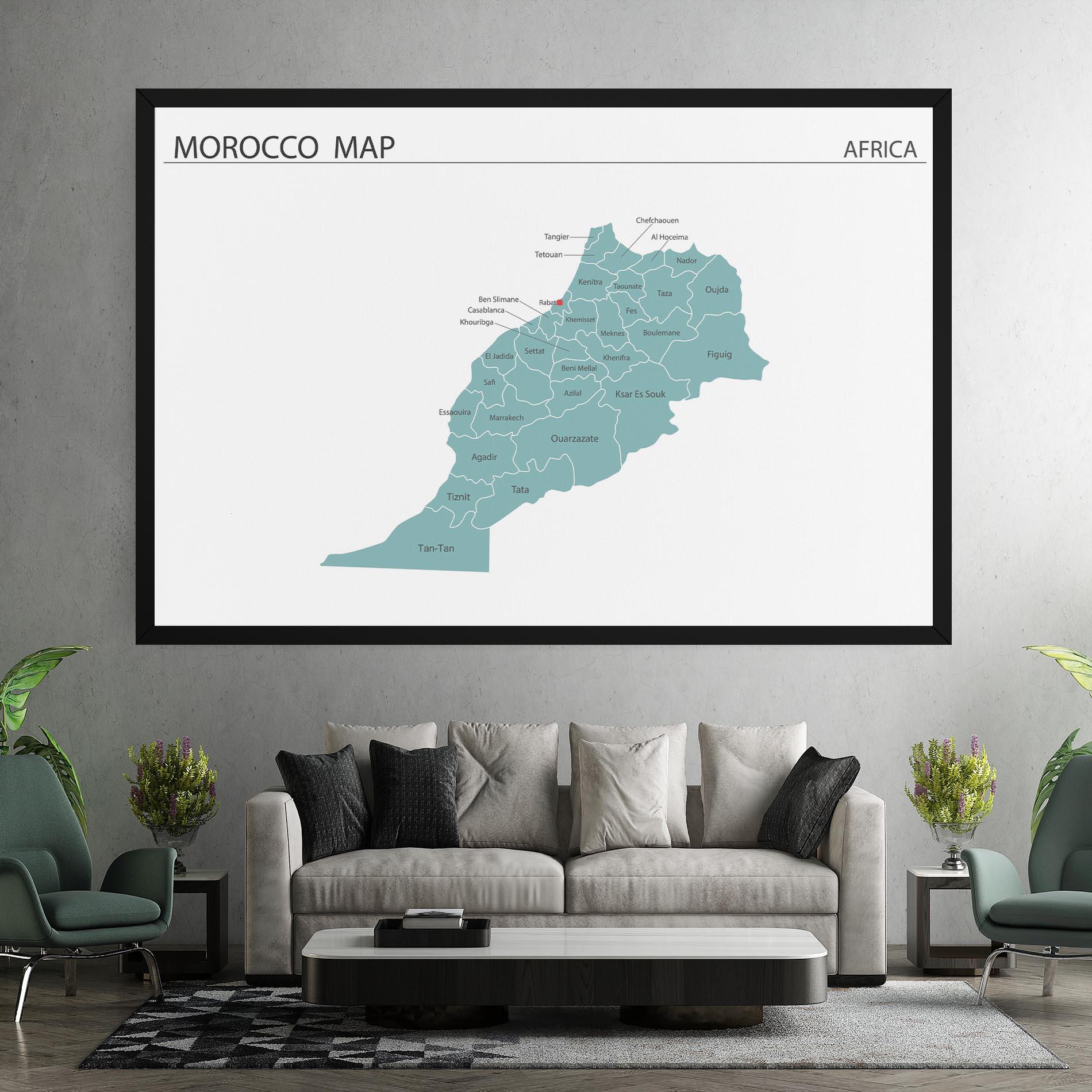 Картина на платно Morocco Map mockup 7