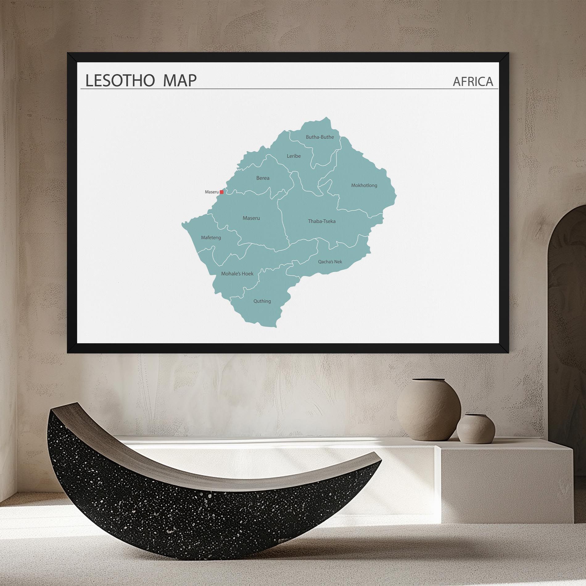Lesotho Map mockup 8