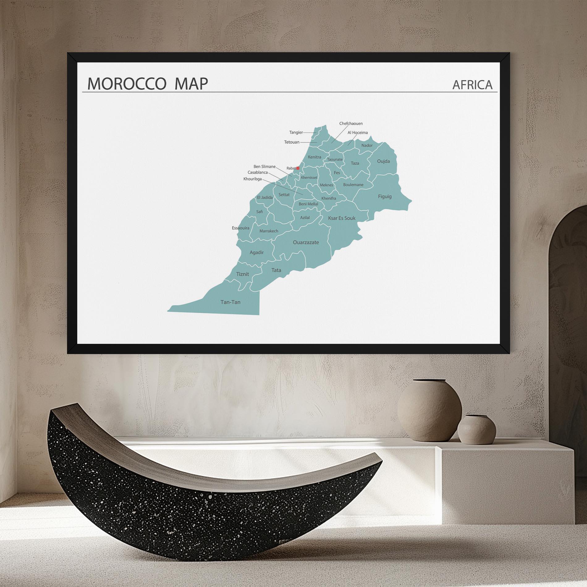 Картина на платно Morocco Map mockup 8