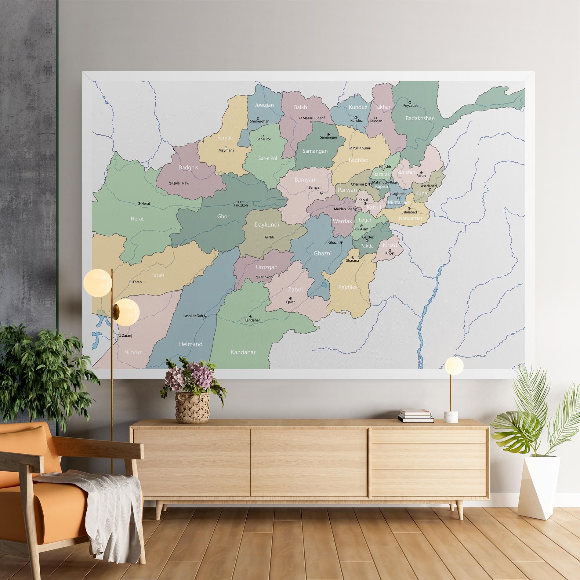 Afghanistan Map mockup 9