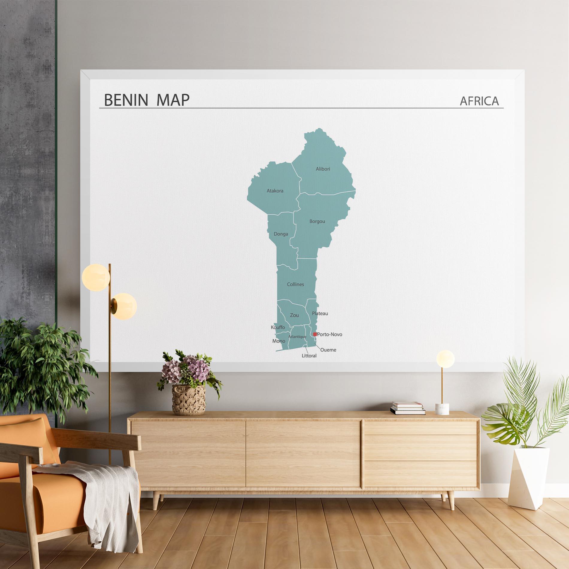 Картина на платно Benin Map mockup 9