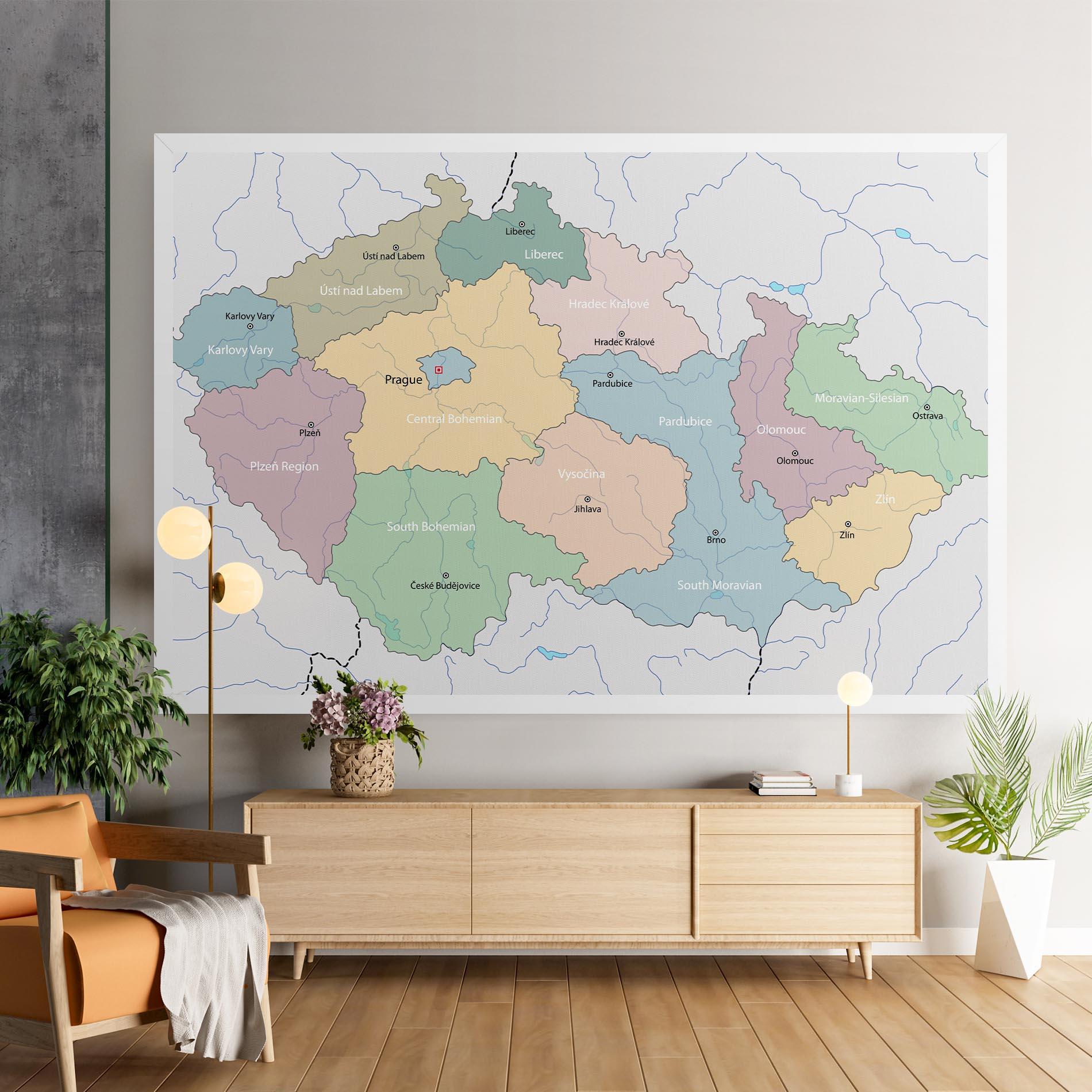 Картина на платно Czech Republic Map mockup 9