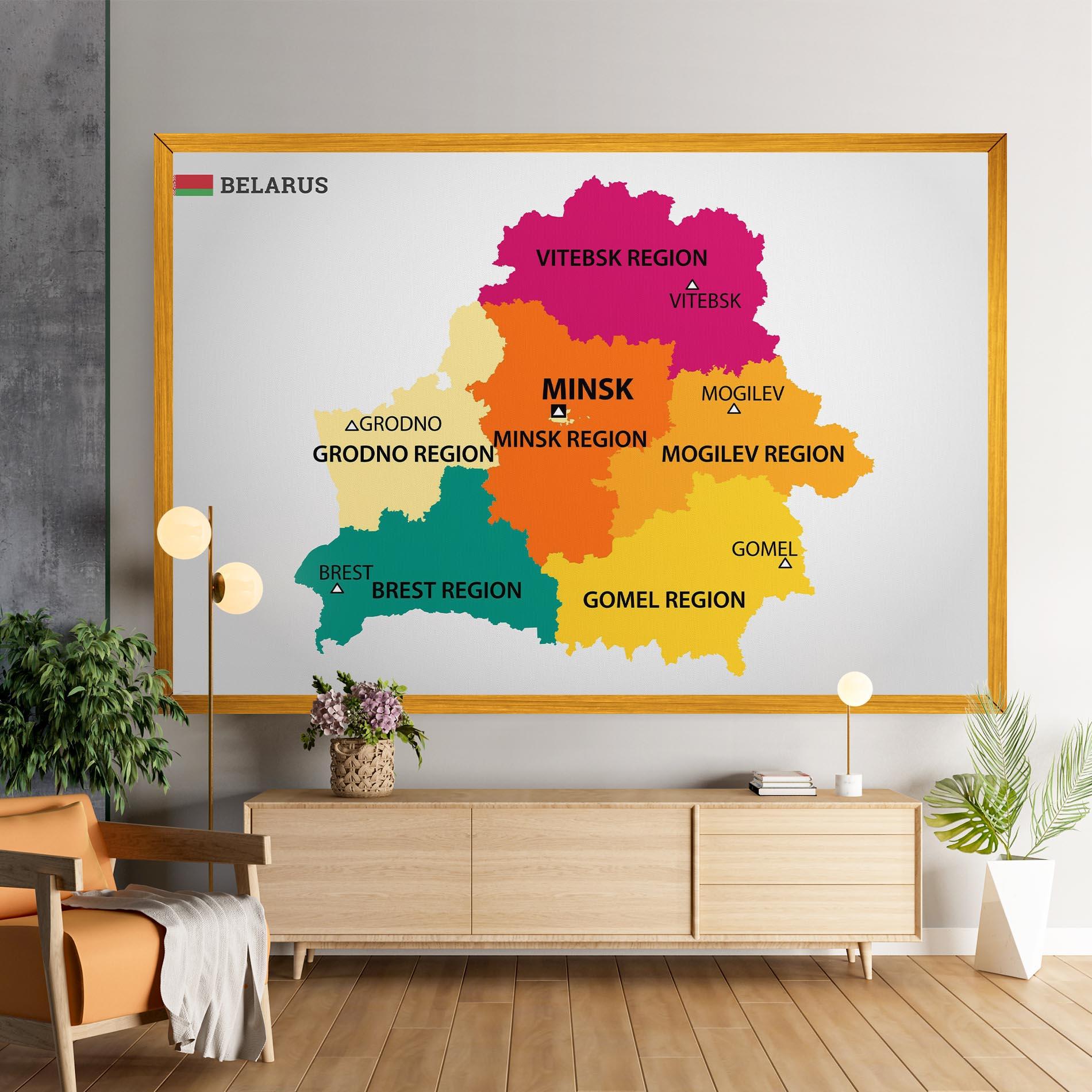 Картина на платно Belarus Color Map mockup 9
