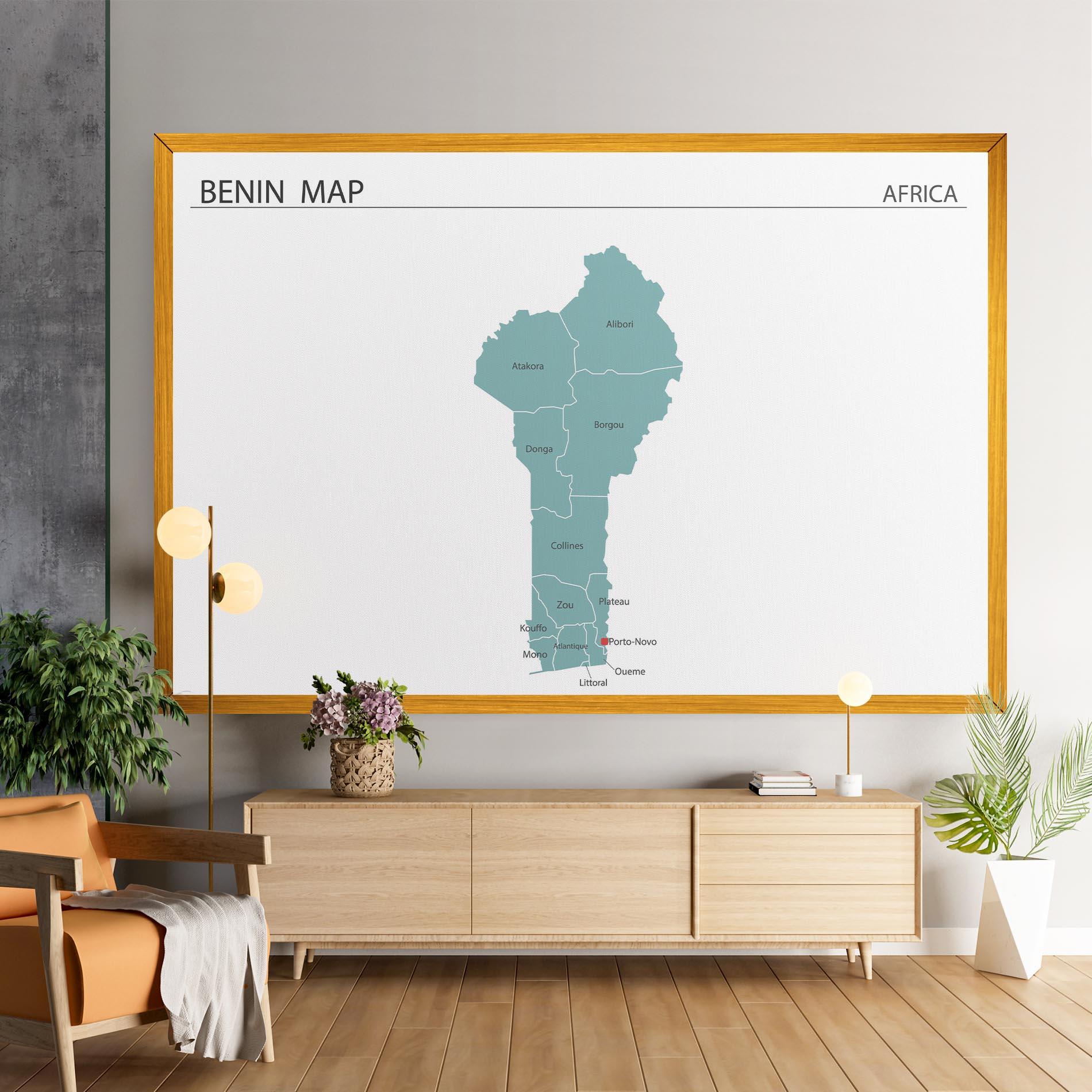 Картина на платно Benin Map mockup 9