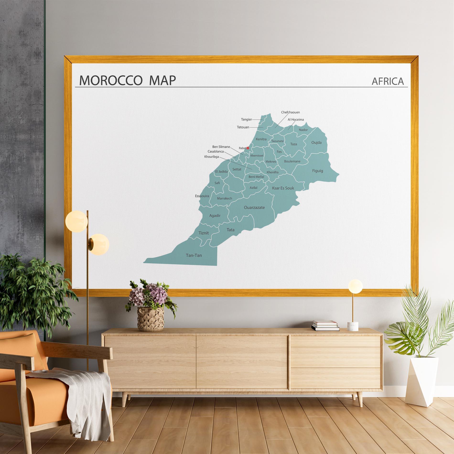 Картина на платно Morocco Map mockup 9