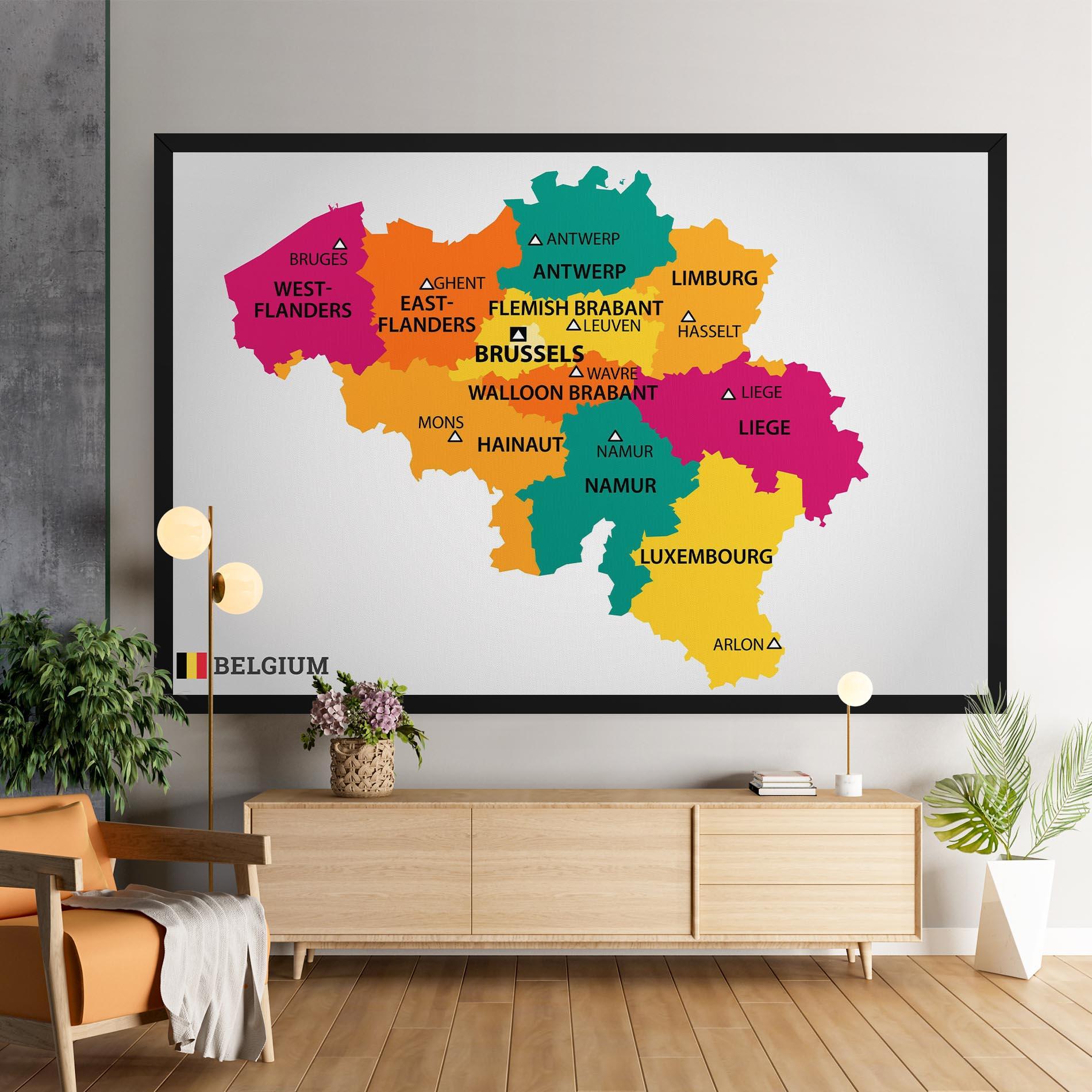 Картина на платно Belgium Color Map mockup 9