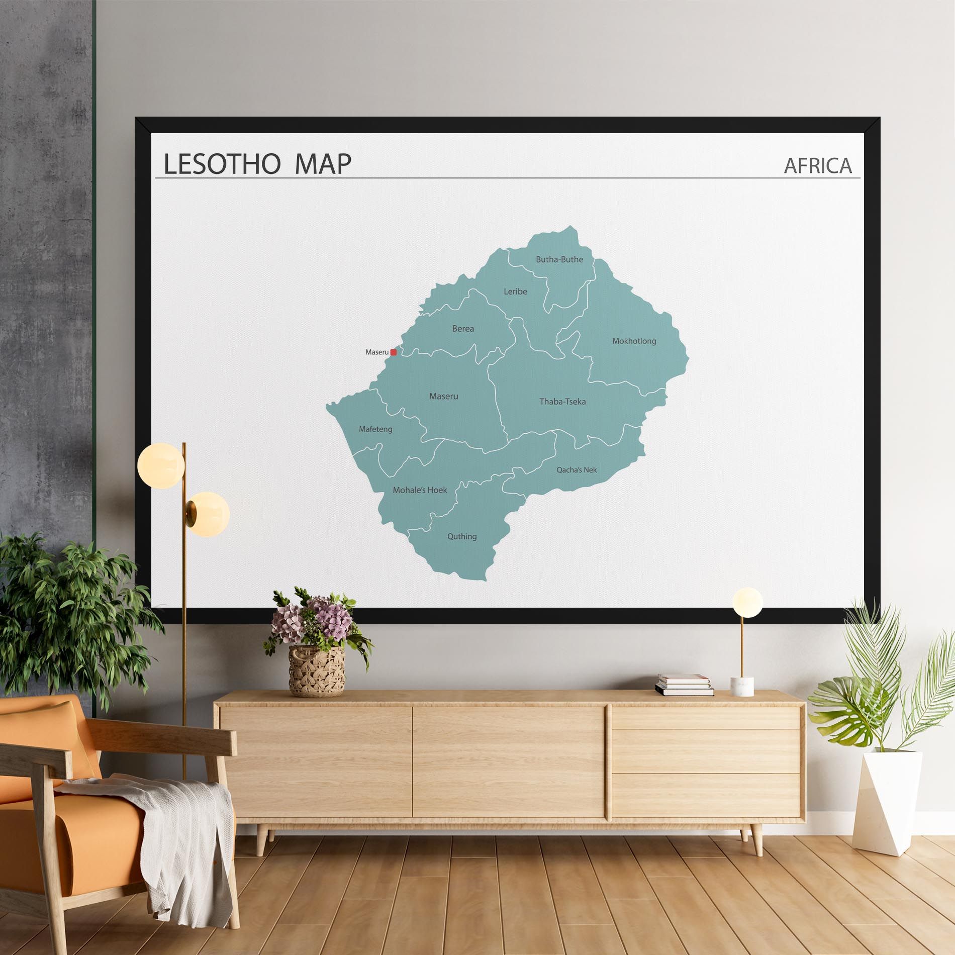 Lesotho Map mockup 9