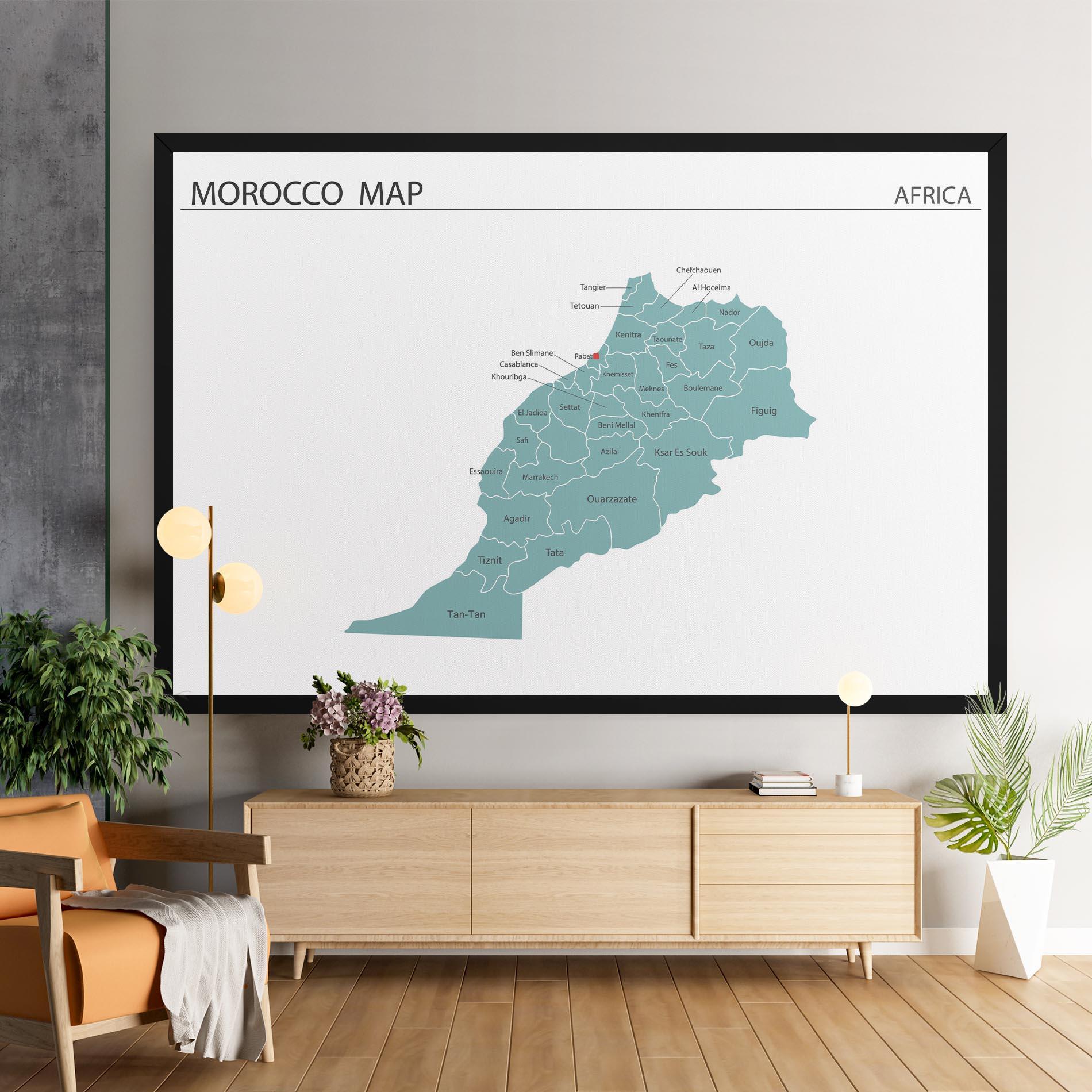 Картина на платно Morocco Map mockup 9