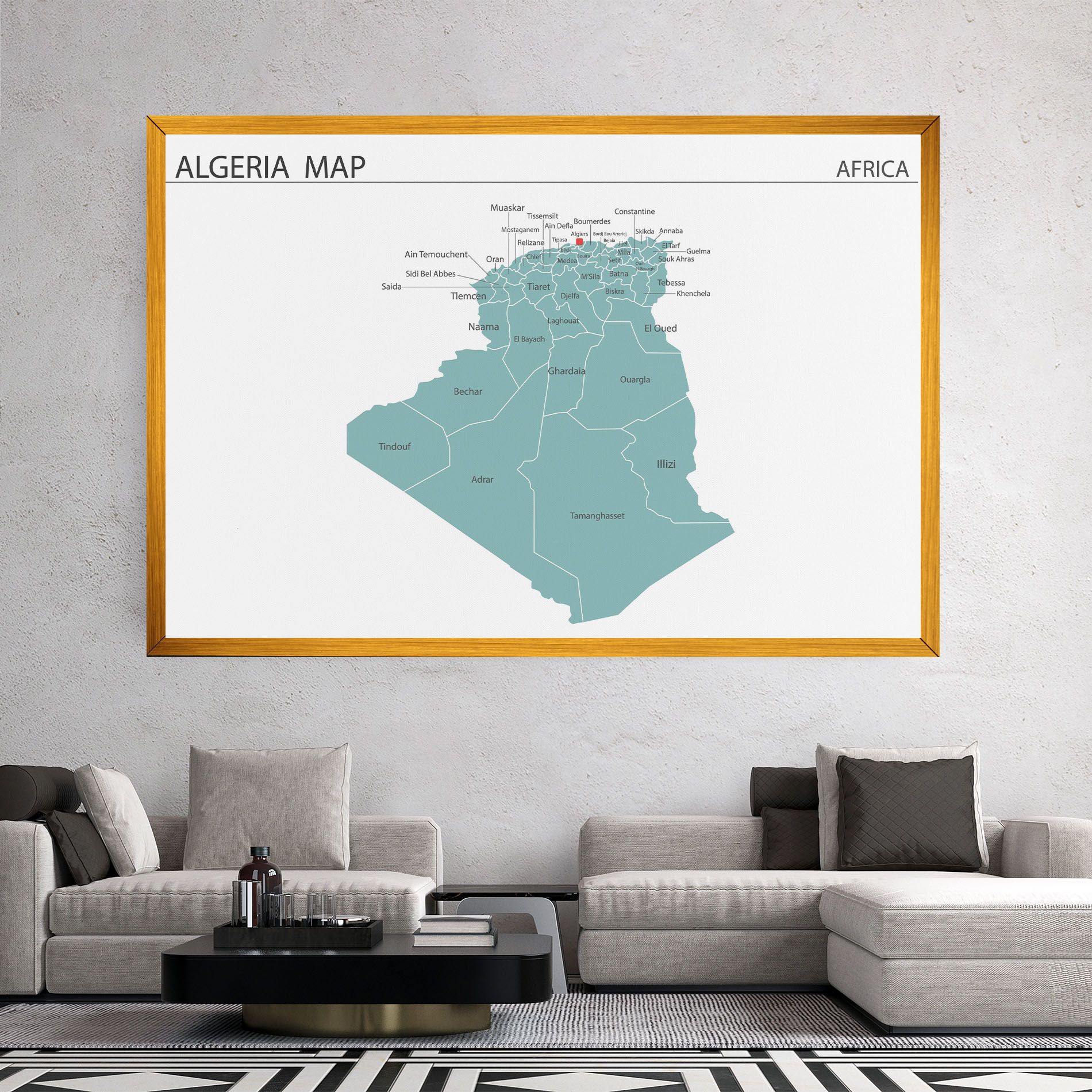 Algeria Map mockup 2