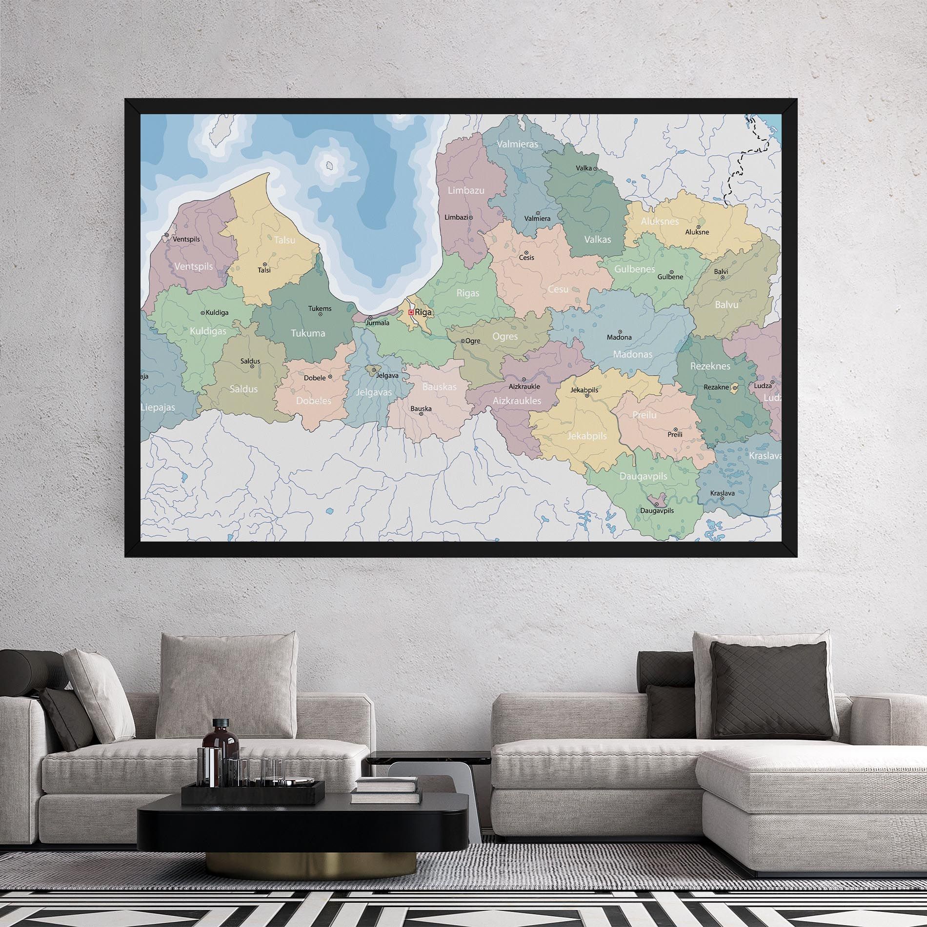 Latvia Color Map mockup 2