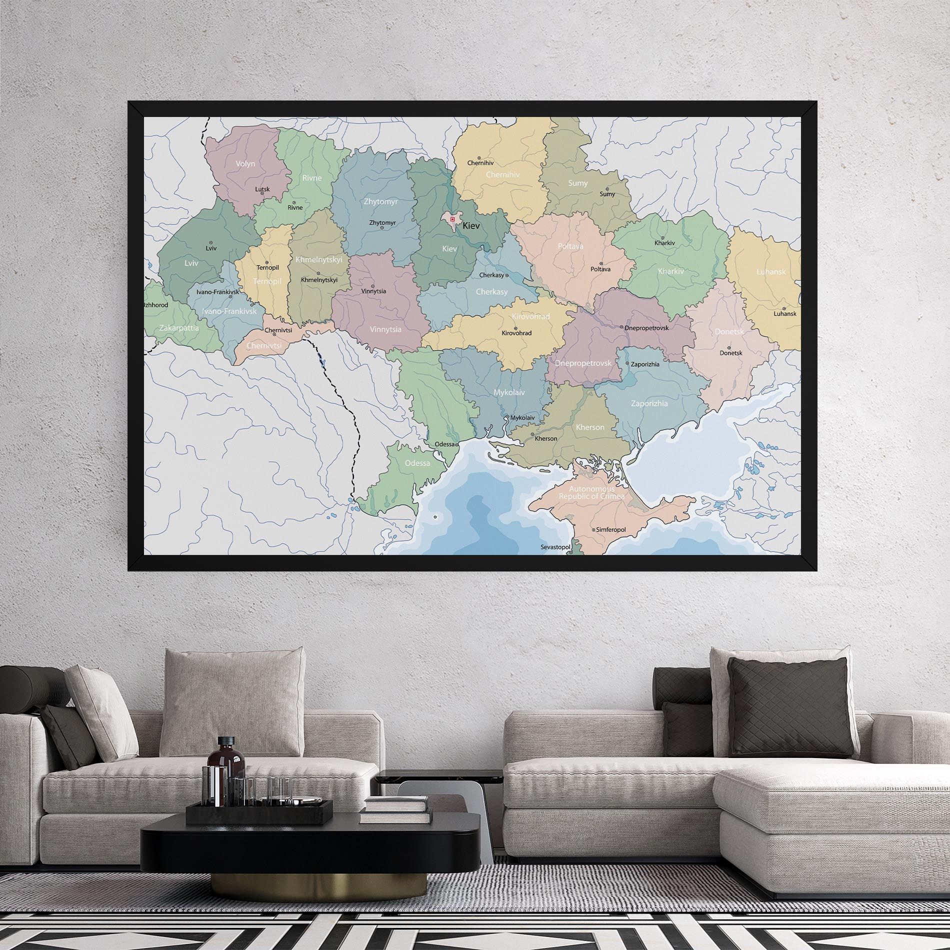 Ukraine Map mockup 2