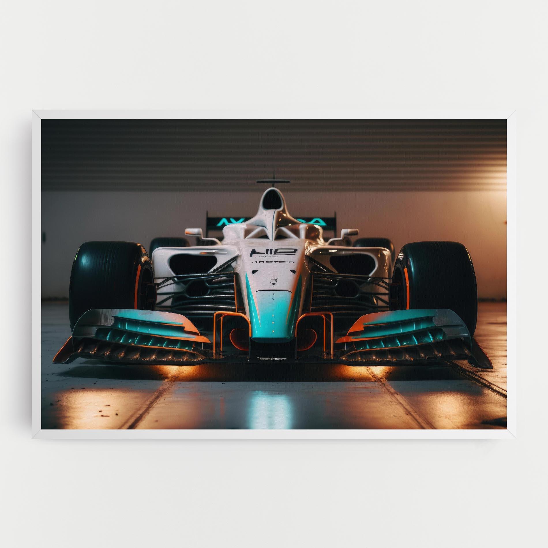 Картина на платно Blue White F1 mockup 0