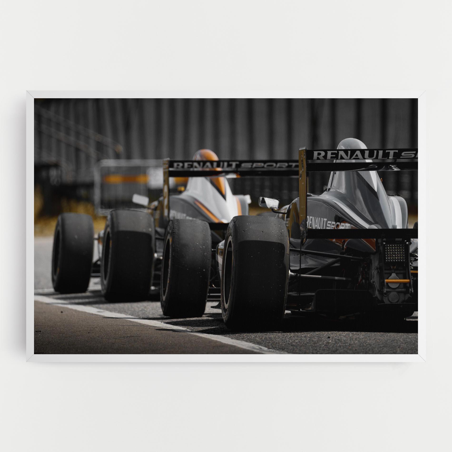 Картина на платно Grey F1 Cars mockup 0