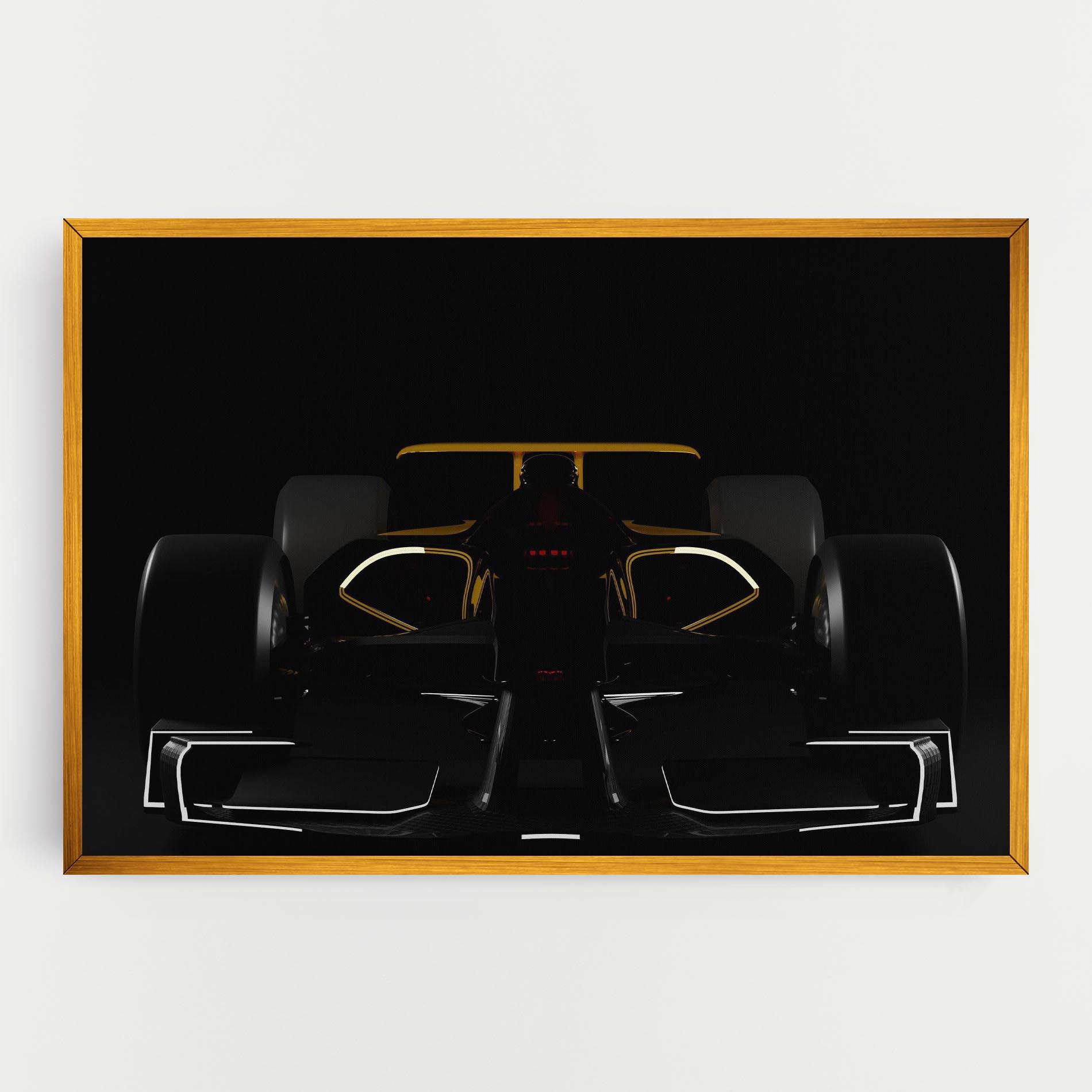 Картина на платно Dark F1 Car mockup 0