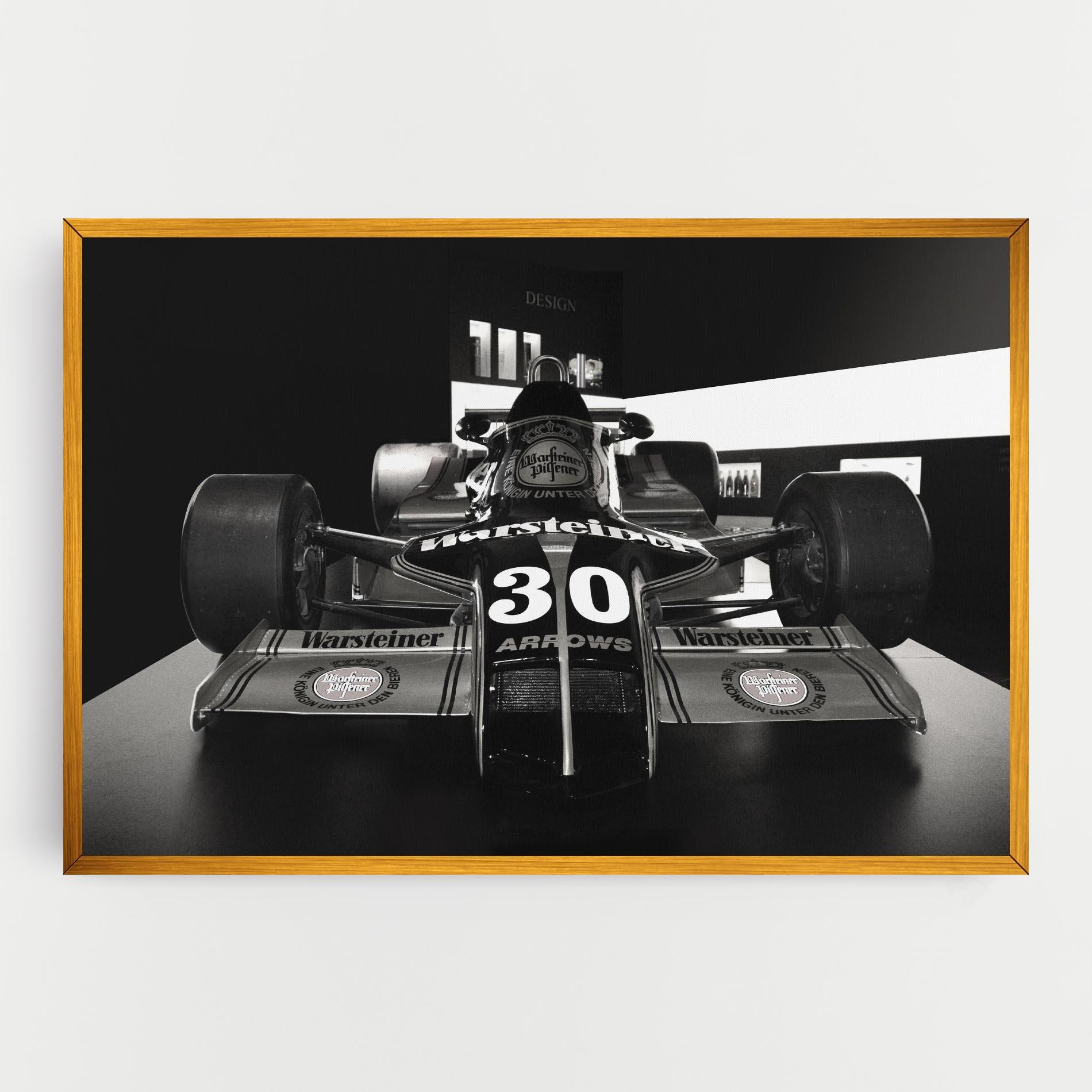 Картина на платно Formula 1 Car Grey mockup 0