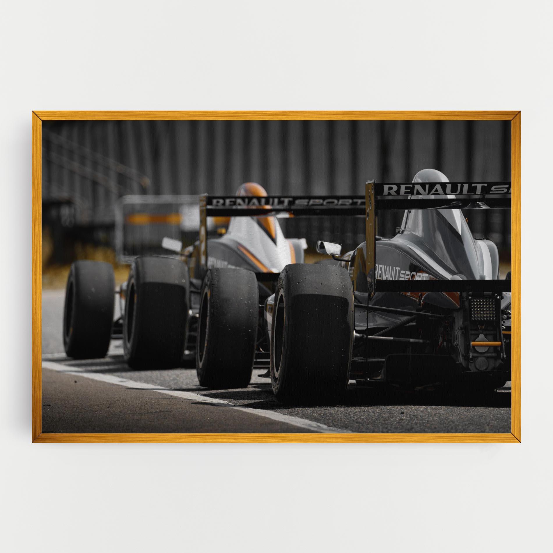 Картина на платно Grey F1 Cars mockup 0