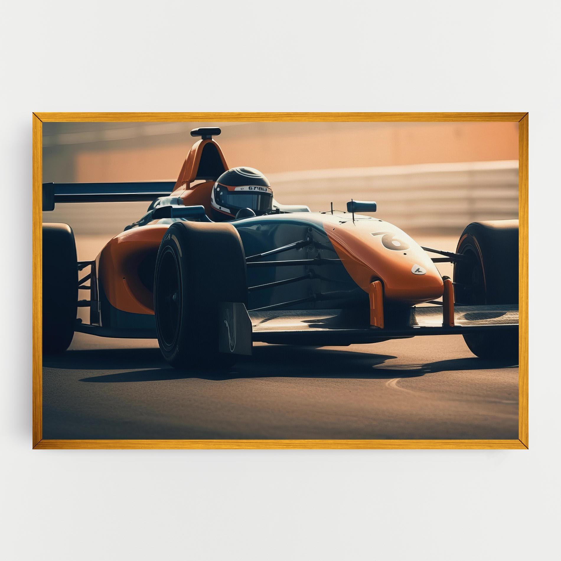 Картина на платно Orange Black F1 mockup 0