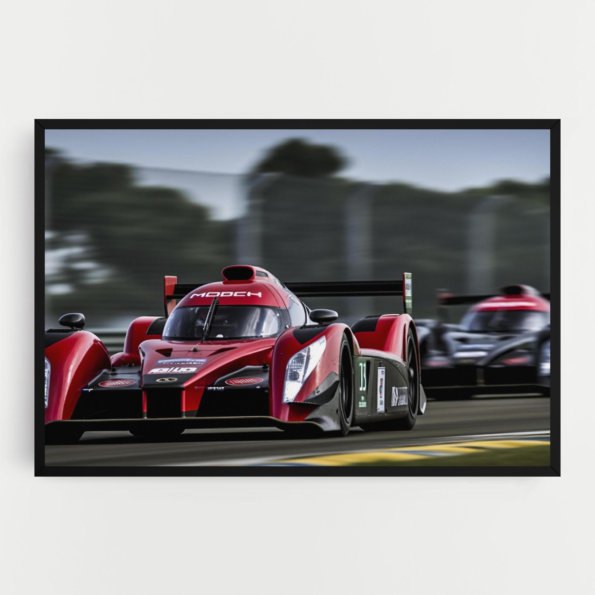 Картина на платно Red Racing Cars mockup 0