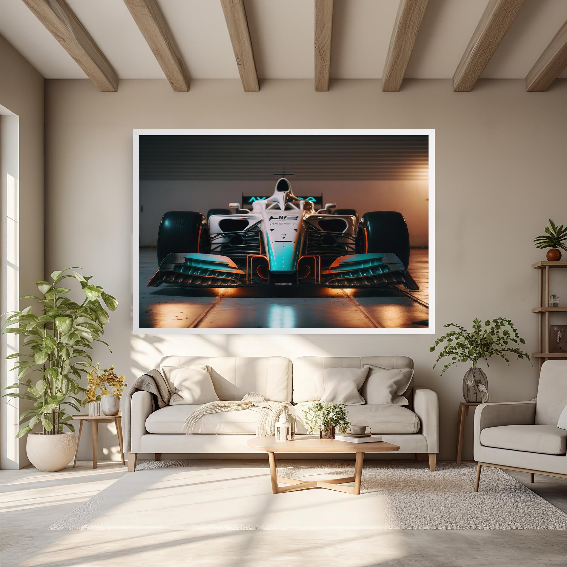 Картина на платно Blue White F1 mockup 6