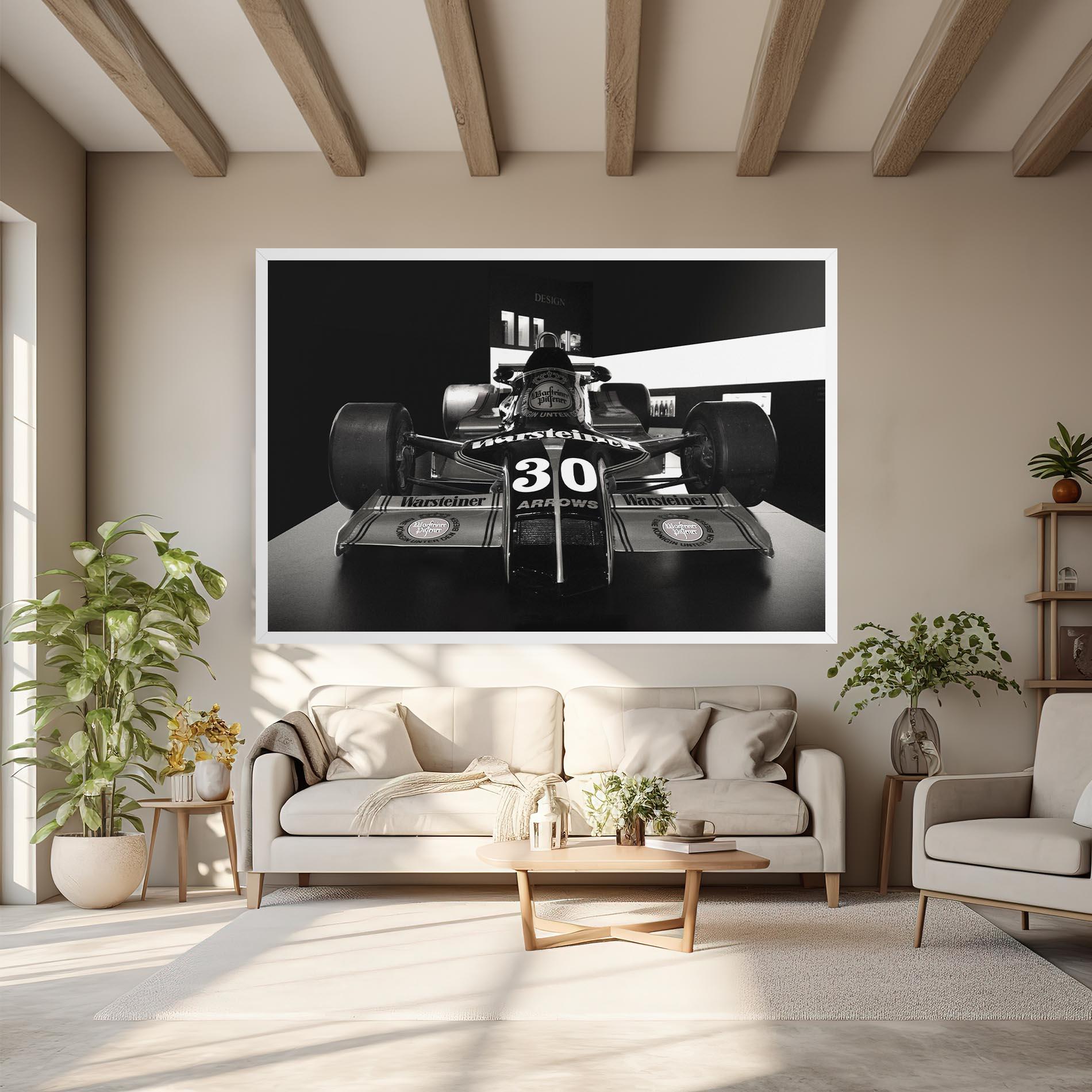 Картина на платно Formula 1 Car Grey mockup 6
