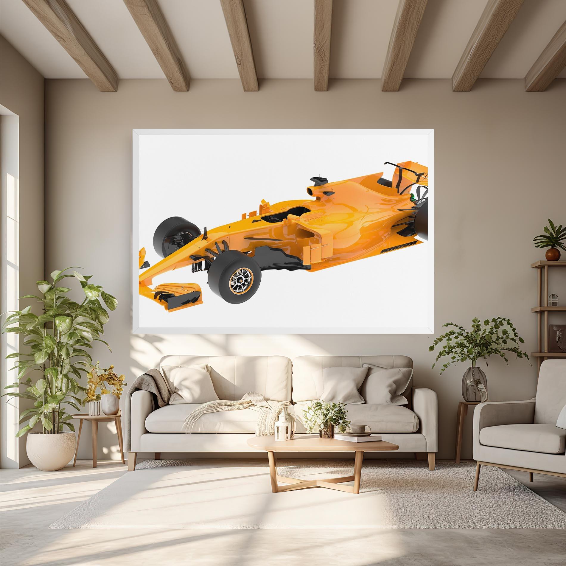 Картина на платно Yellow F1 Toy mockup 6