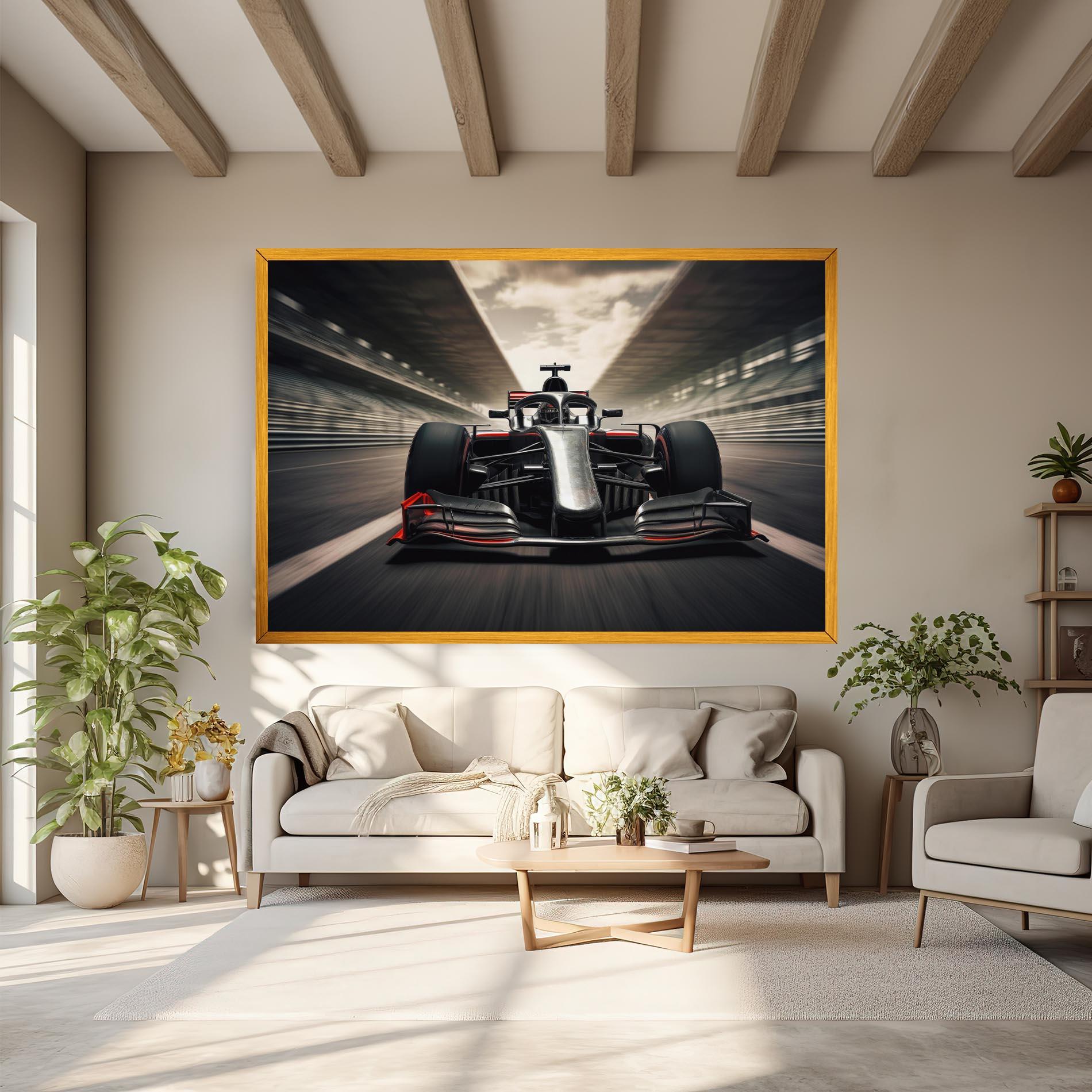 Картина на платно Black Red F1 mockup 6