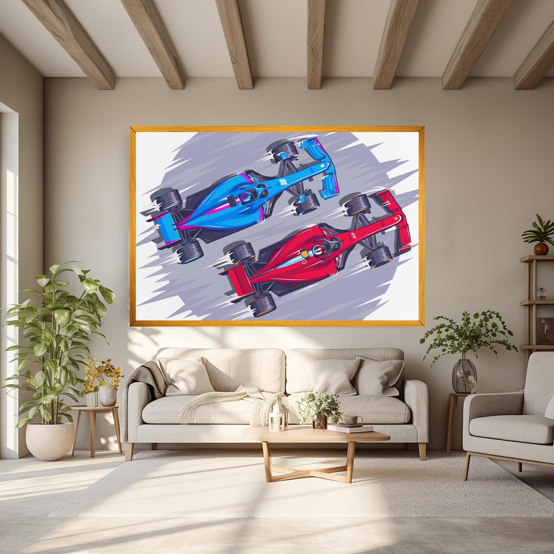 Картина на платно Bolides mockup 6