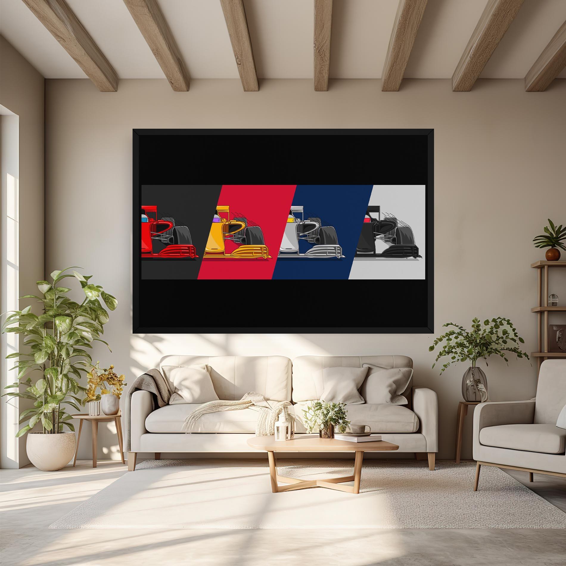 Картина на платно F1 Cars mockup 6