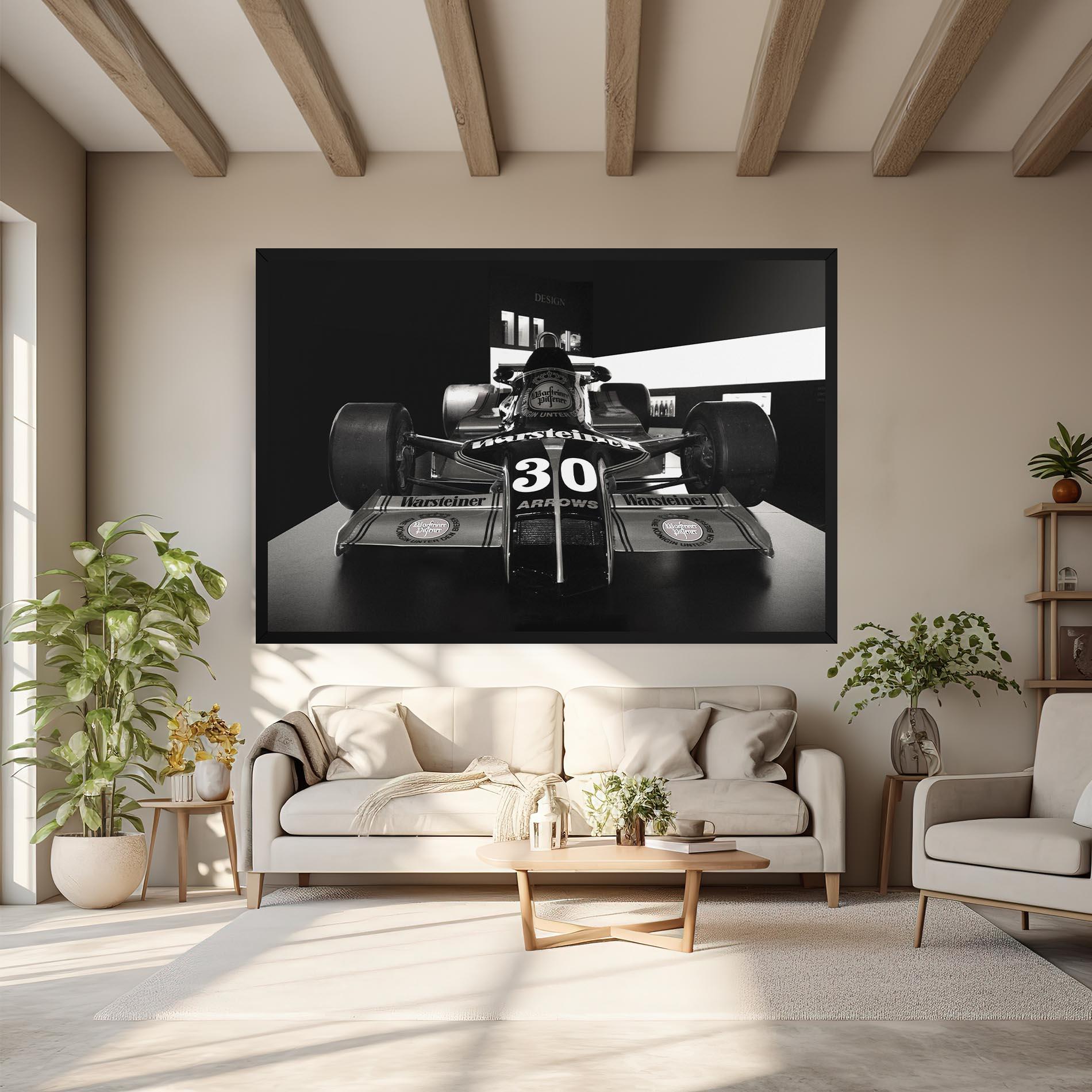 Картина на платно Formula 1 Car Grey mockup 6