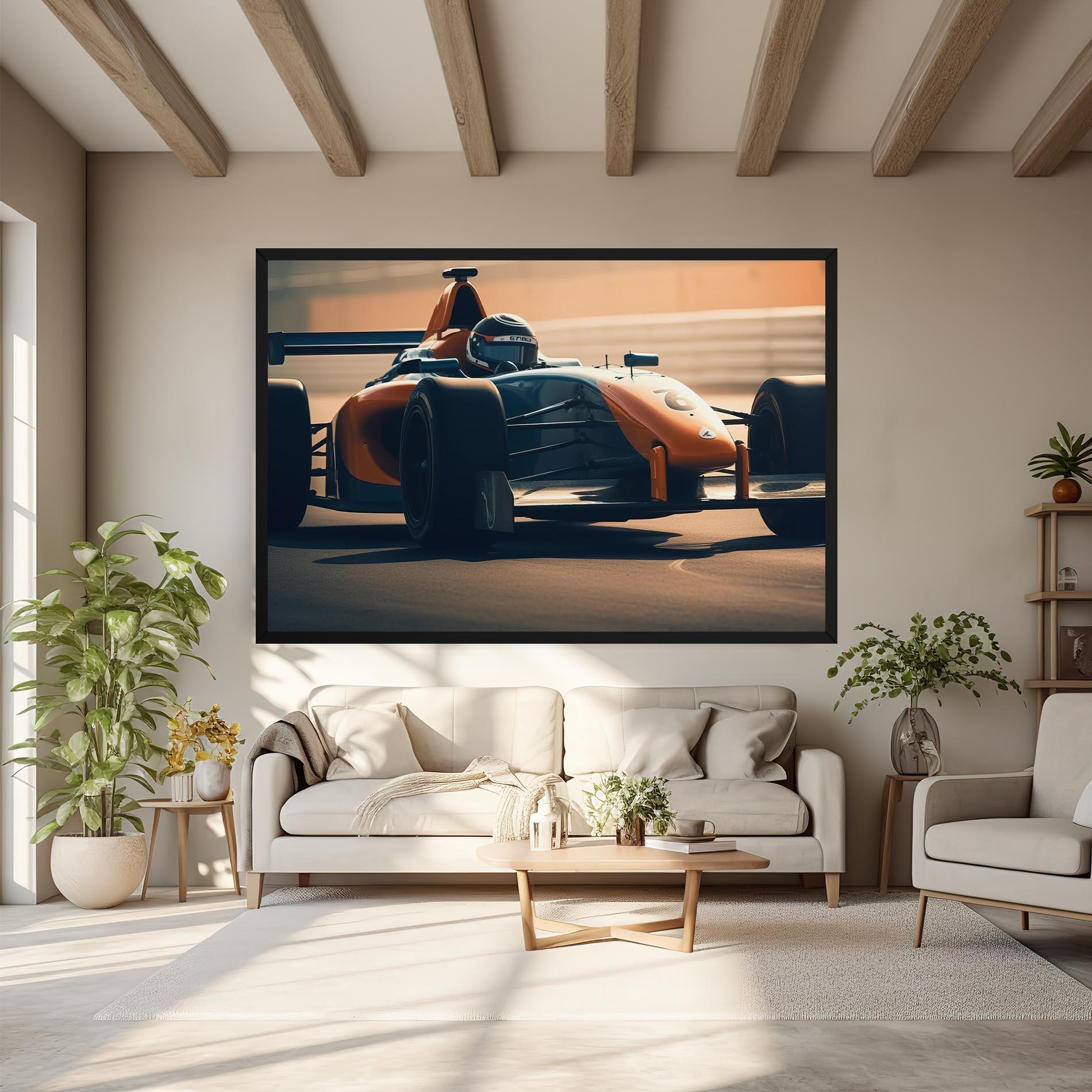 Картина на платно Orange Black F1 mockup 6