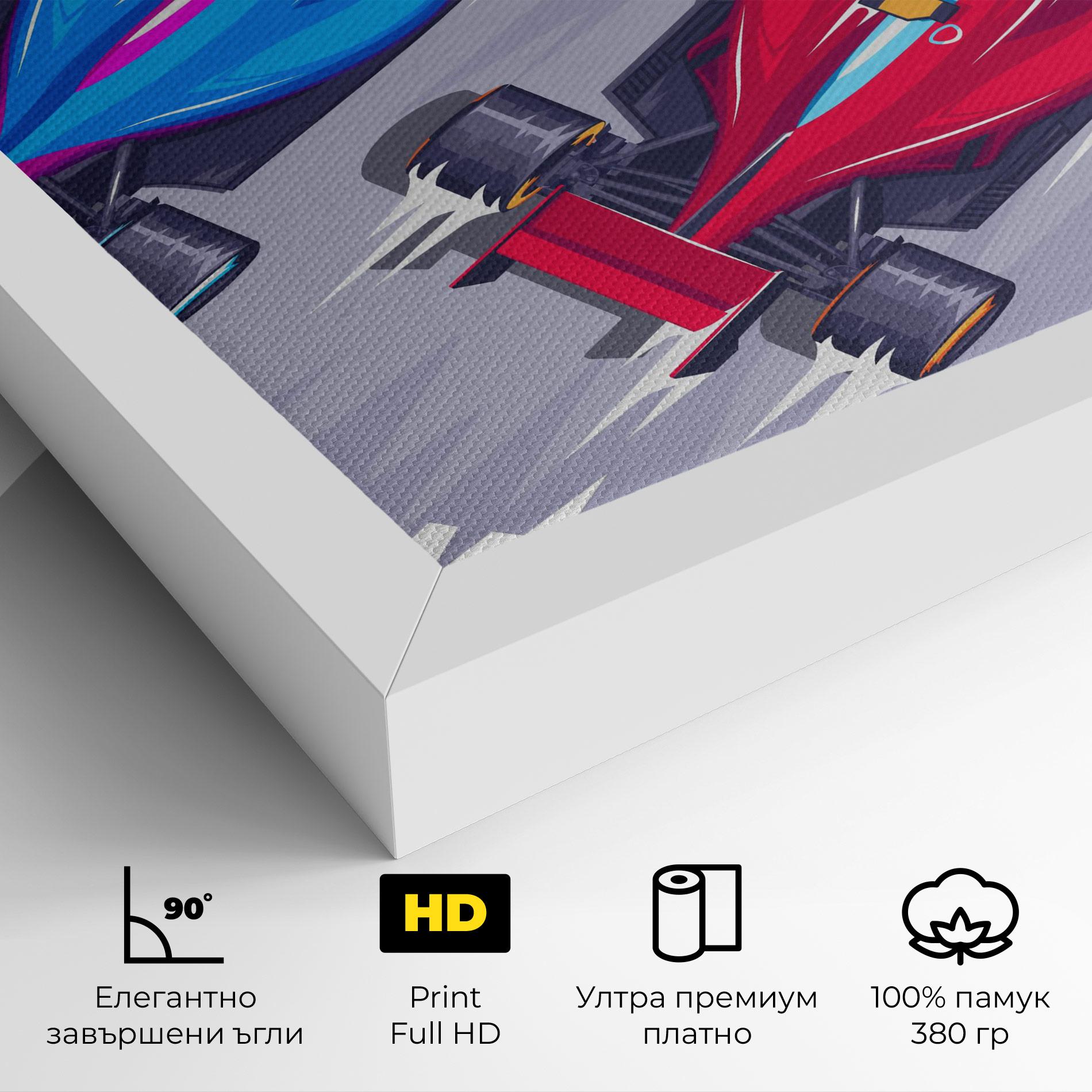 Картина на платно Bolides mockup 4