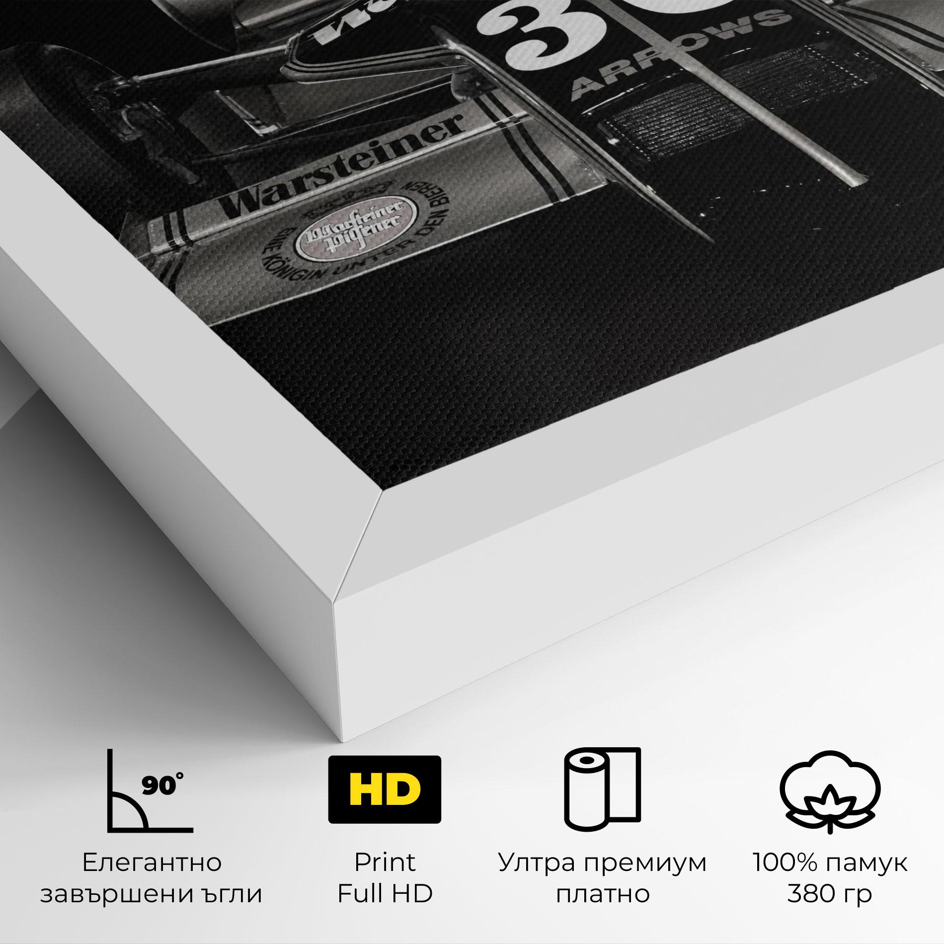 Картина на платно Formula 1 Car Grey mockup 4