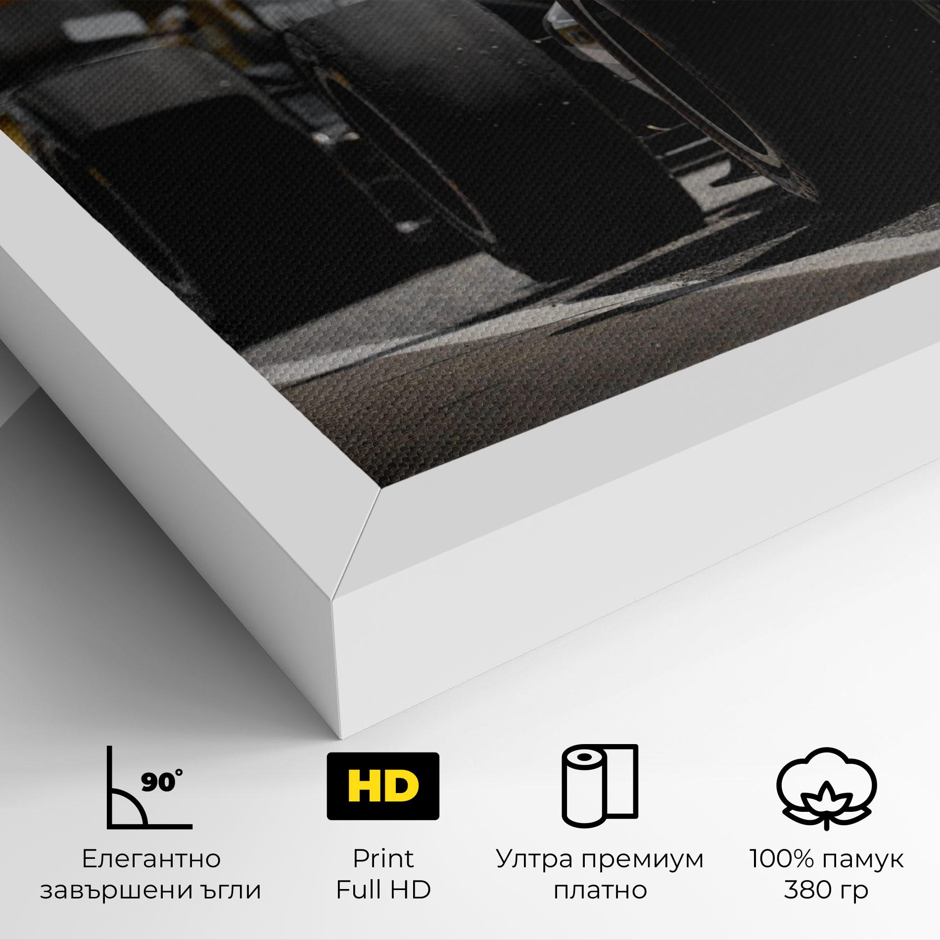 Картина на платно Grey F1 Cars mockup 4