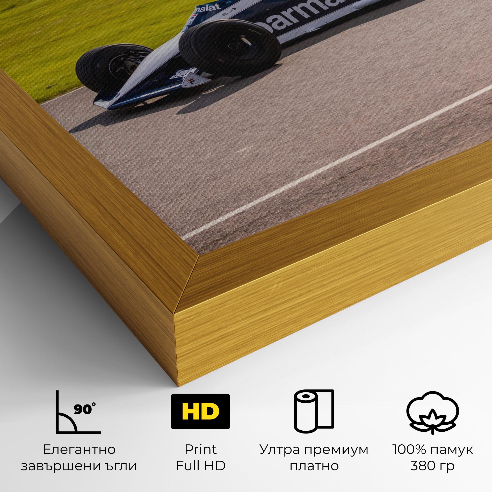 Картина на платно Black F1 Car mockup 4