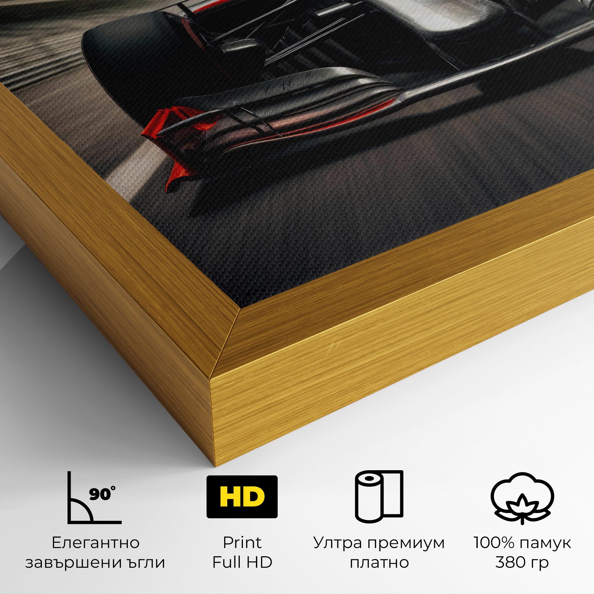 Картина на платно Black Red F1 mockup 4