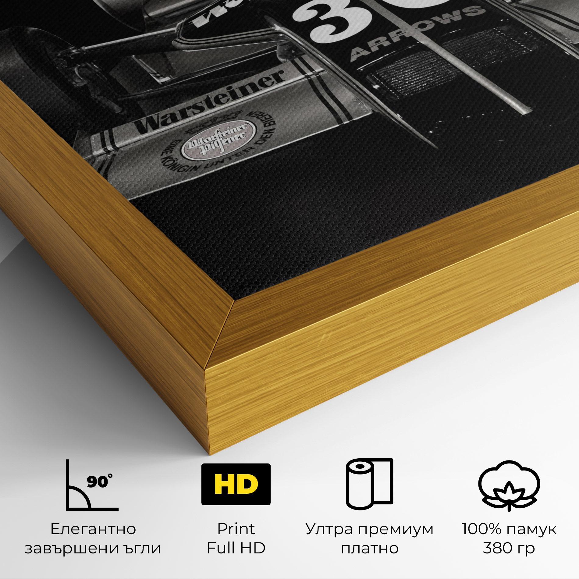 Картина на платно Formula 1 Car Grey mockup 4