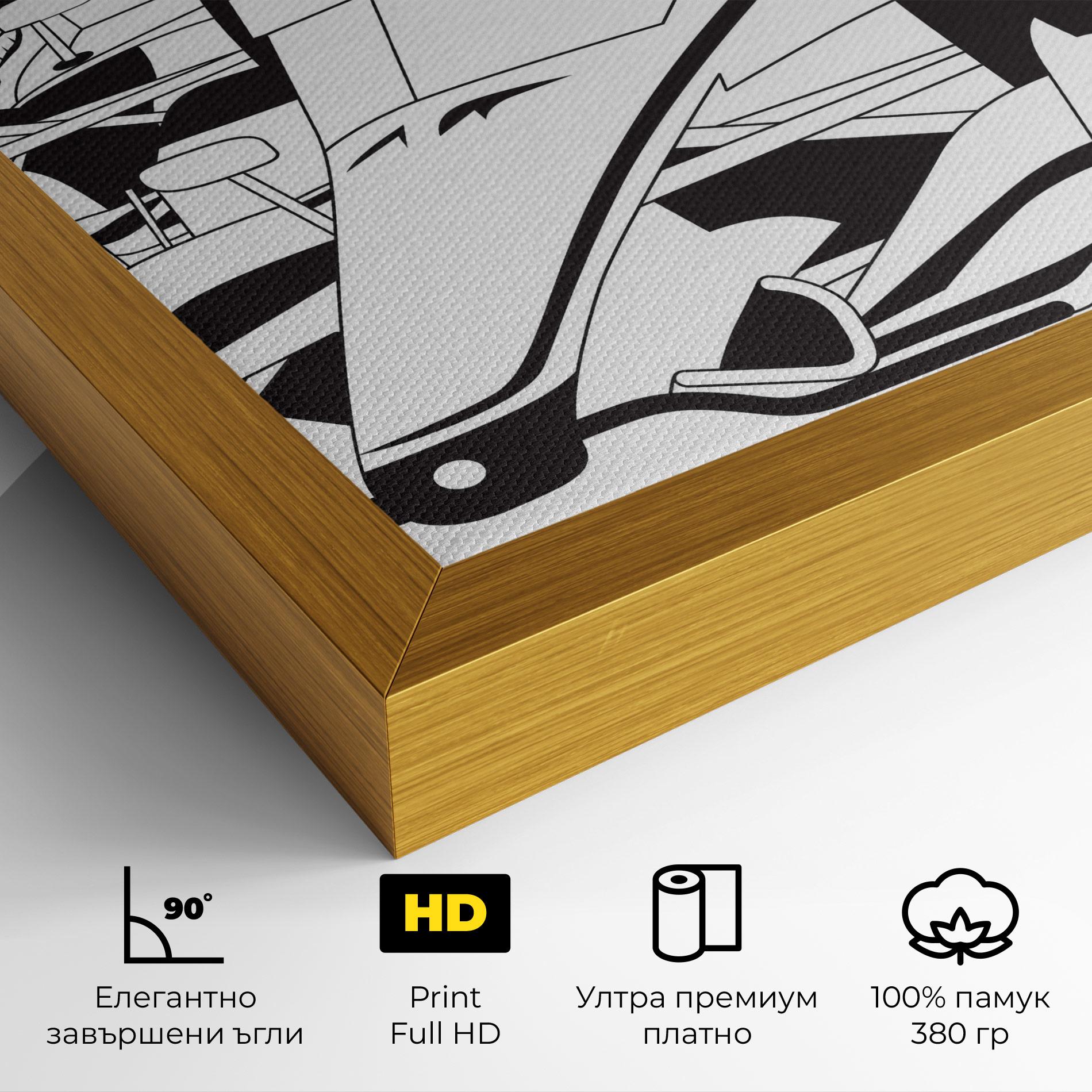 Картина на платно Grand Prix Cars mockup 4