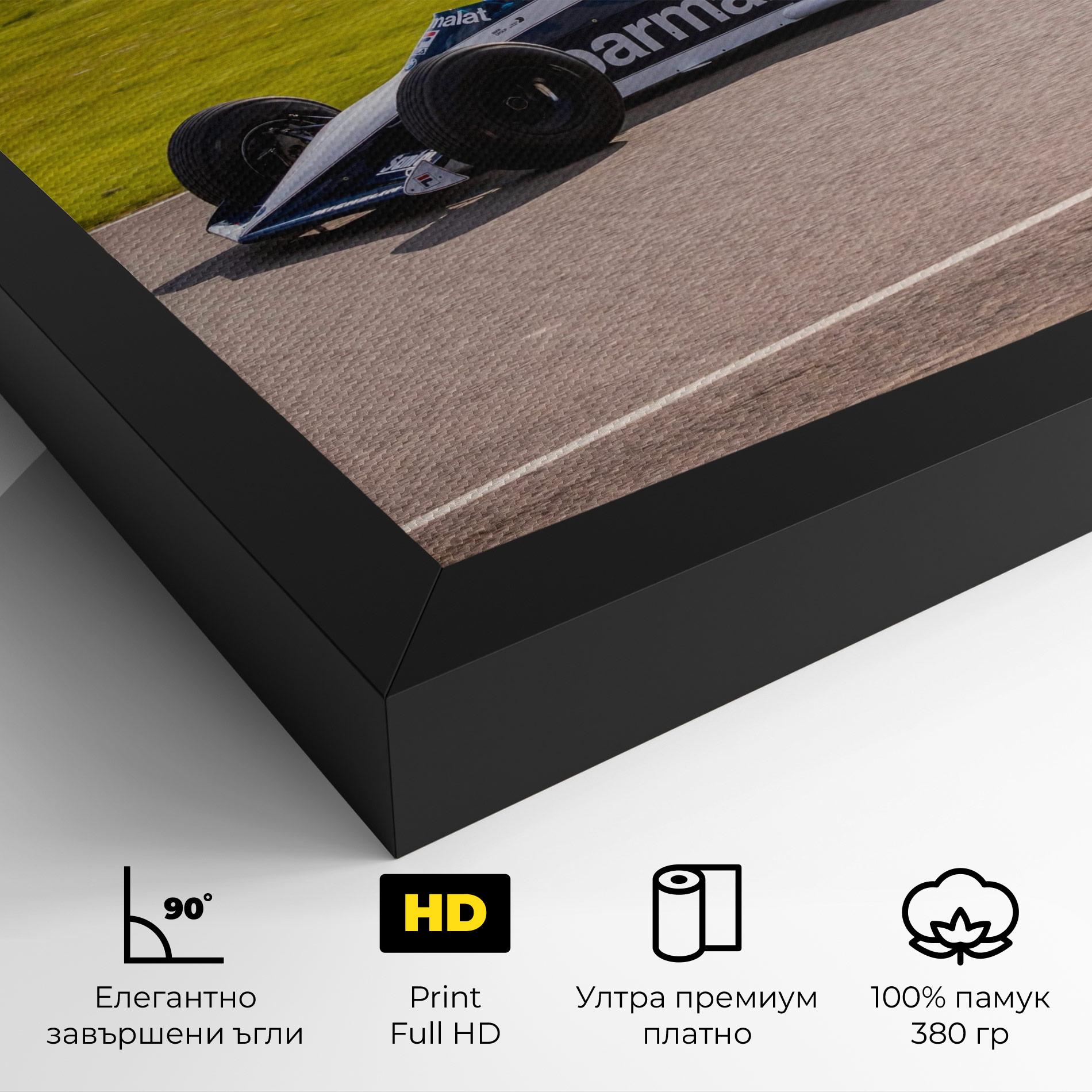 Картина на платно Black F1 Car mockup 4