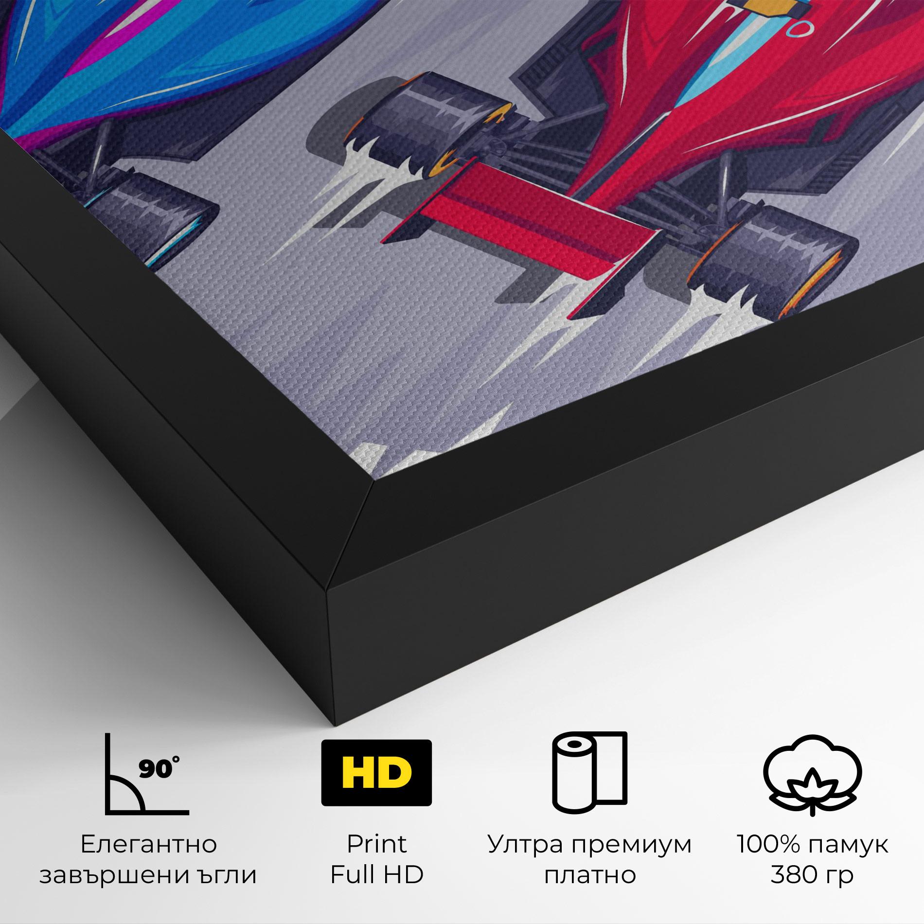 Картина на платно Bolides mockup 4