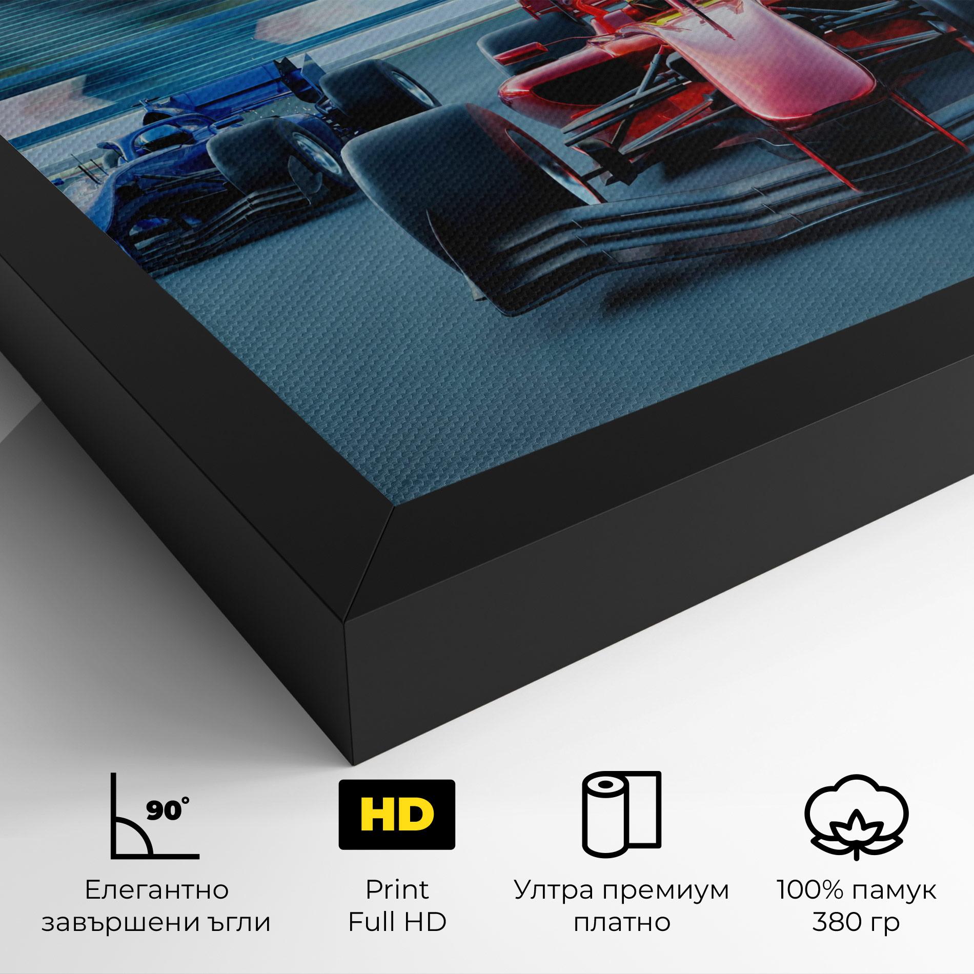 Картина на платно F1 Racing mockup 4