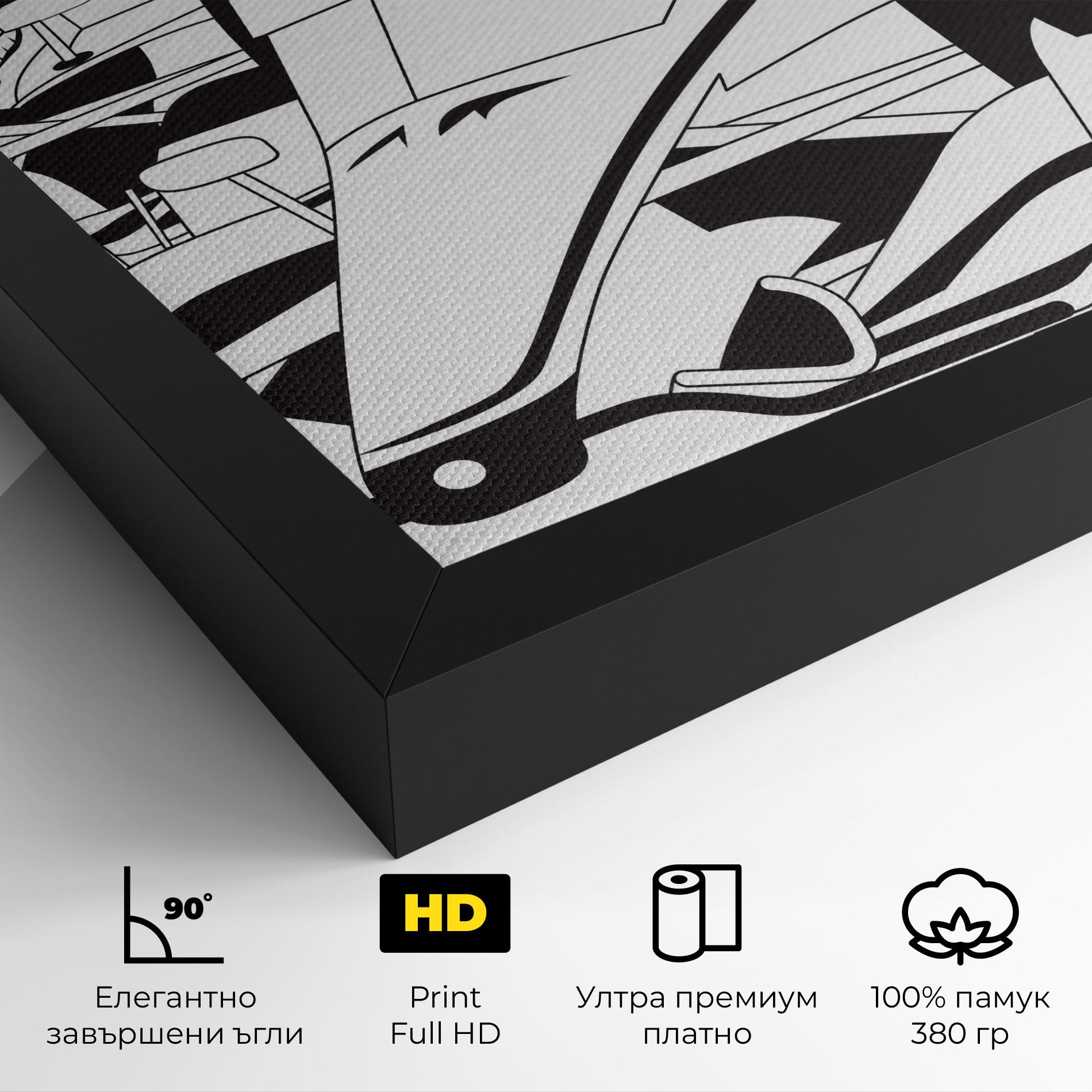 Картина на платно Grand Prix Cars mockup 4