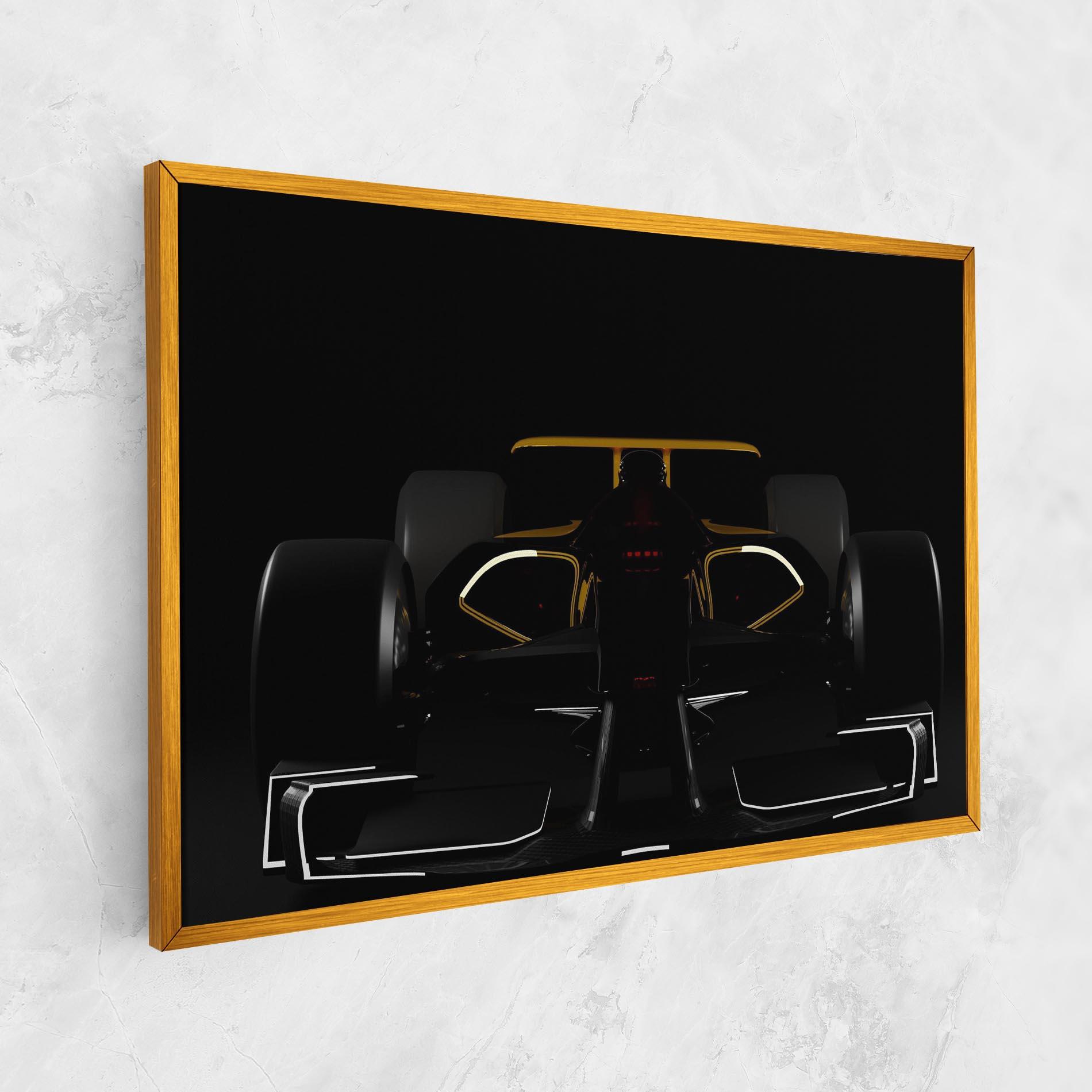 Картина на платно Dark F1 Car mockup 1