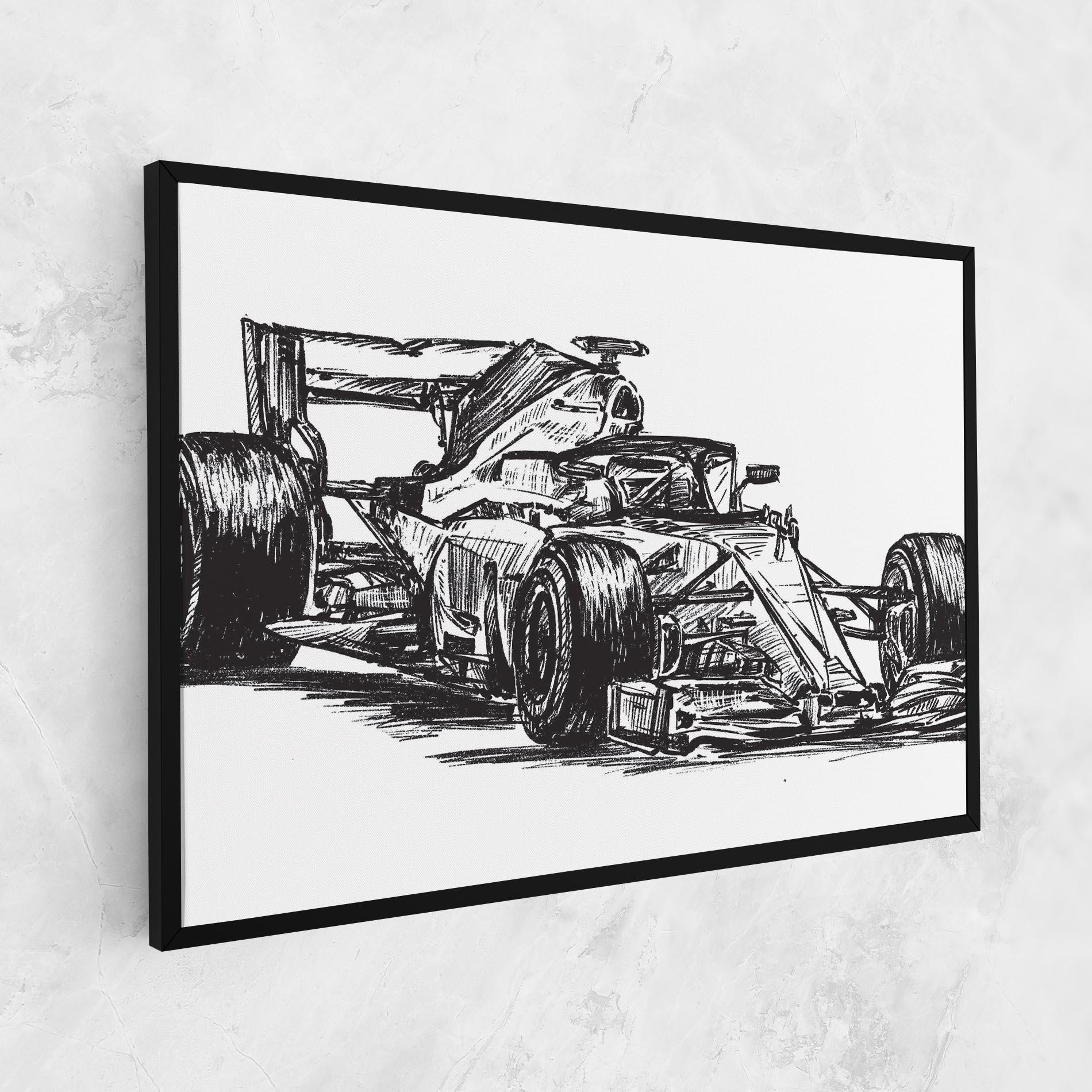 Картина на платно Black Line F1 mockup 1
