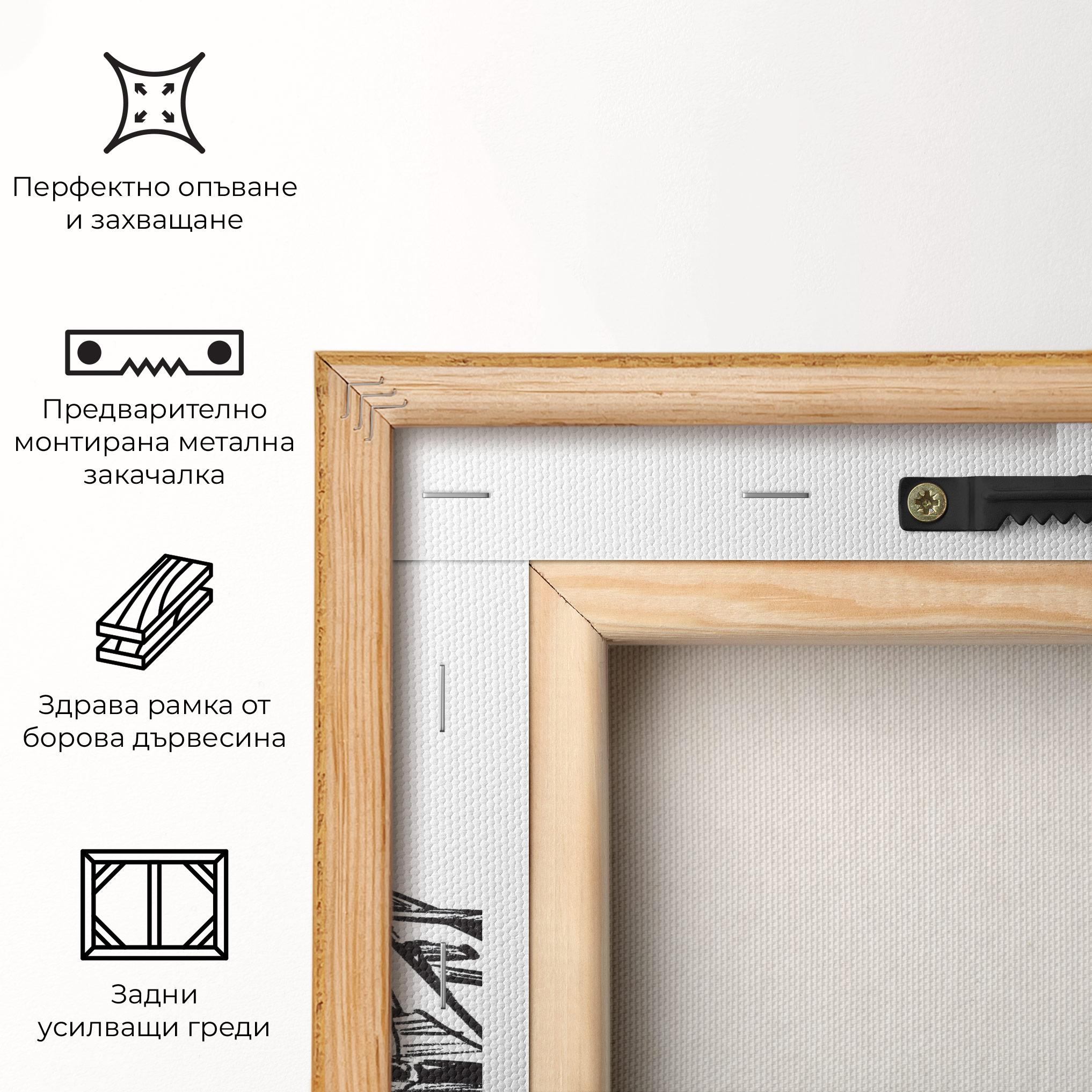 Картина на платно Black Line F1 mockup 5