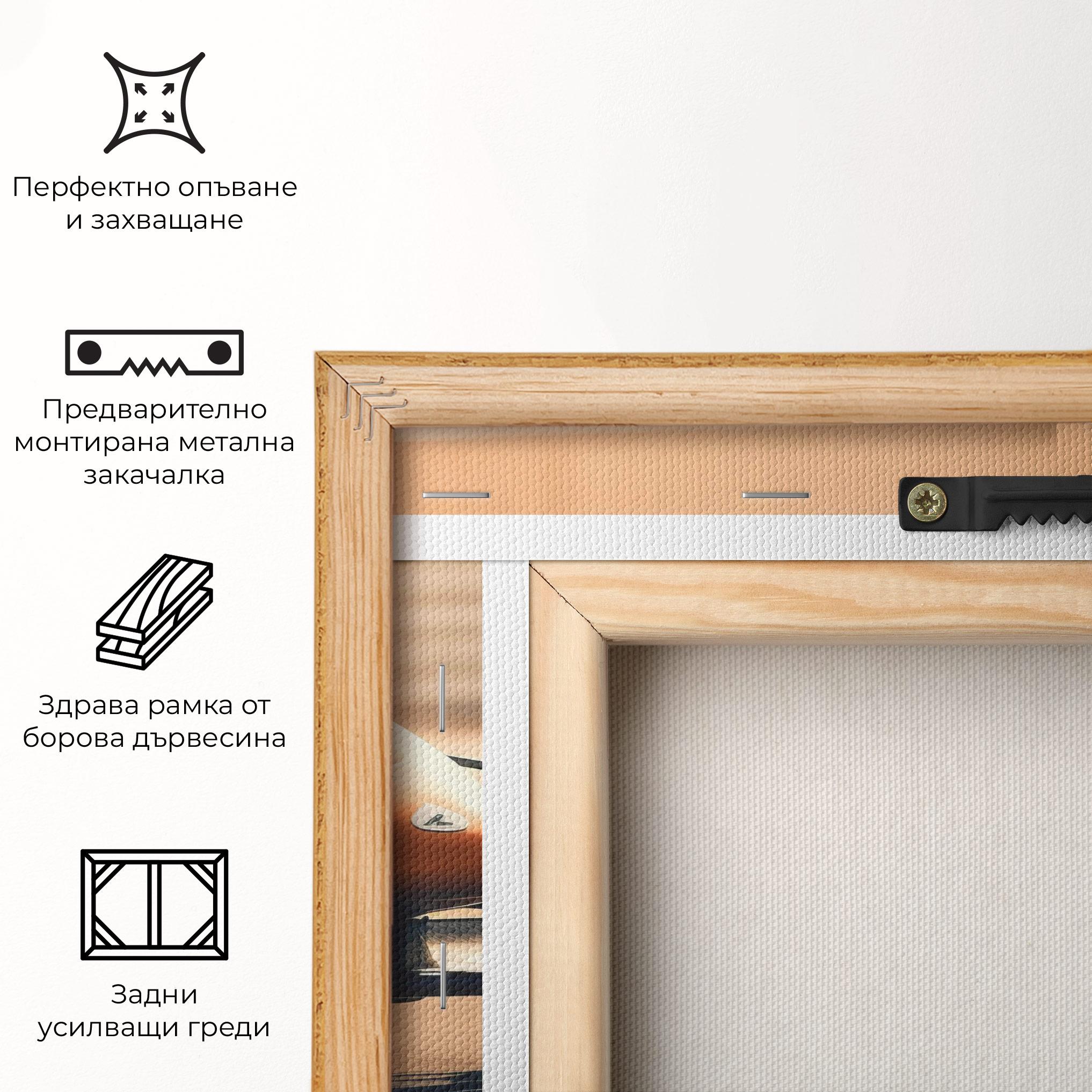 Картина на платно Orange Black F1 mockup 5