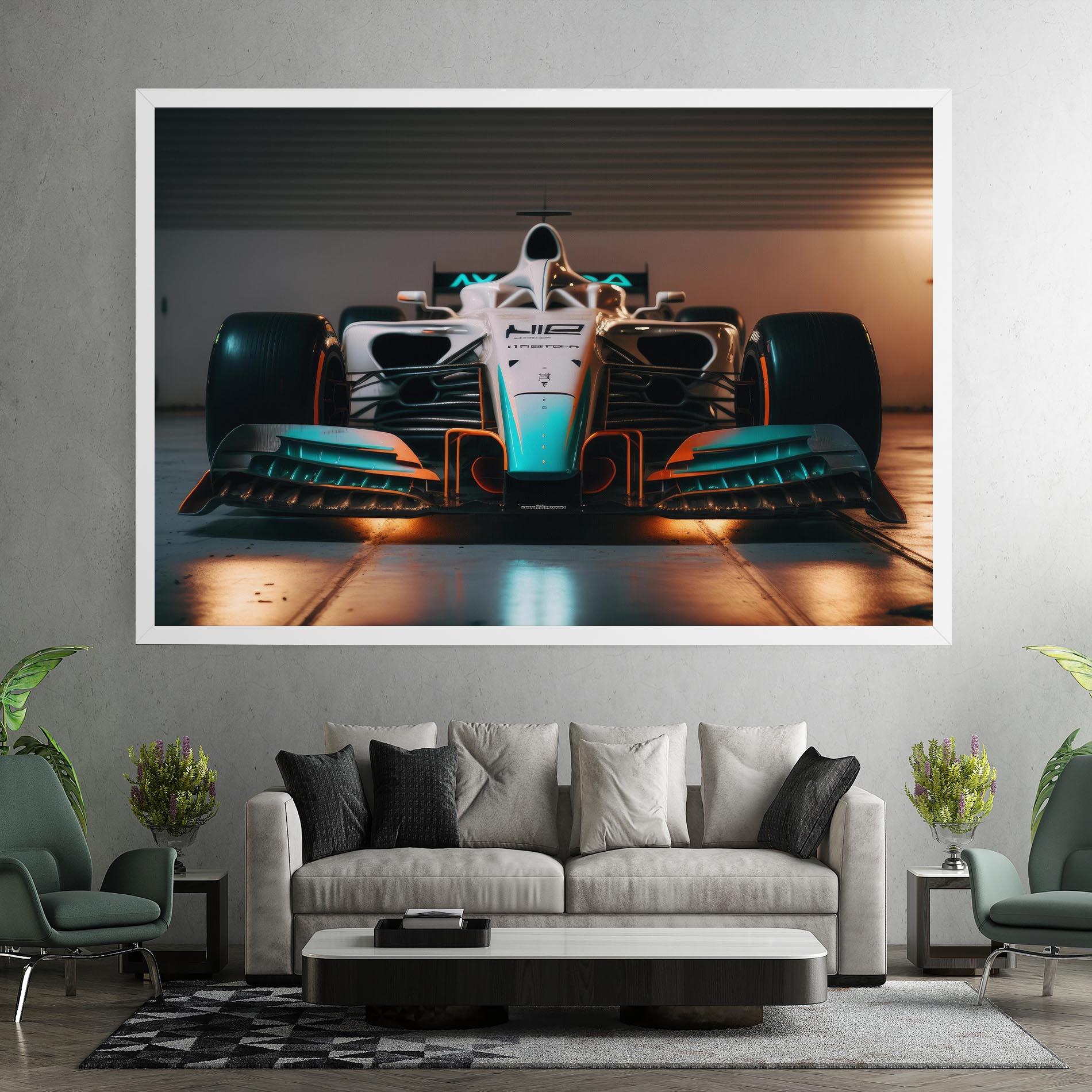 Картина на платно Blue White F1 mockup 7