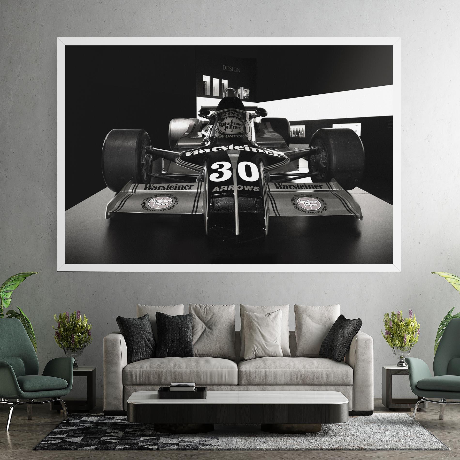 Картина на платно Formula 1 Car Grey mockup 7