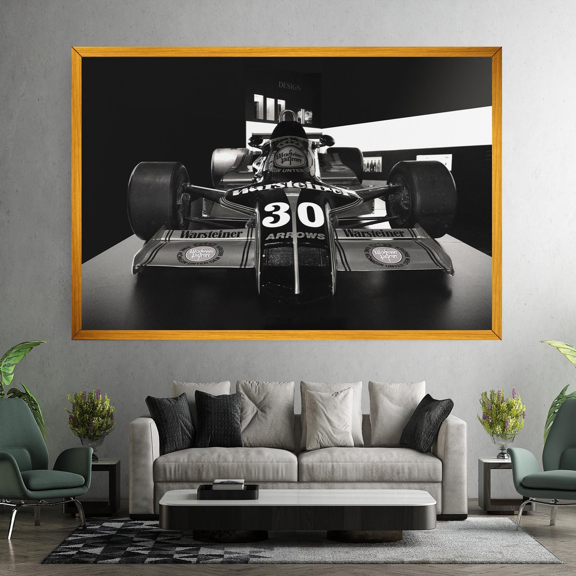 Картина на платно Formula 1 Car Grey mockup 7