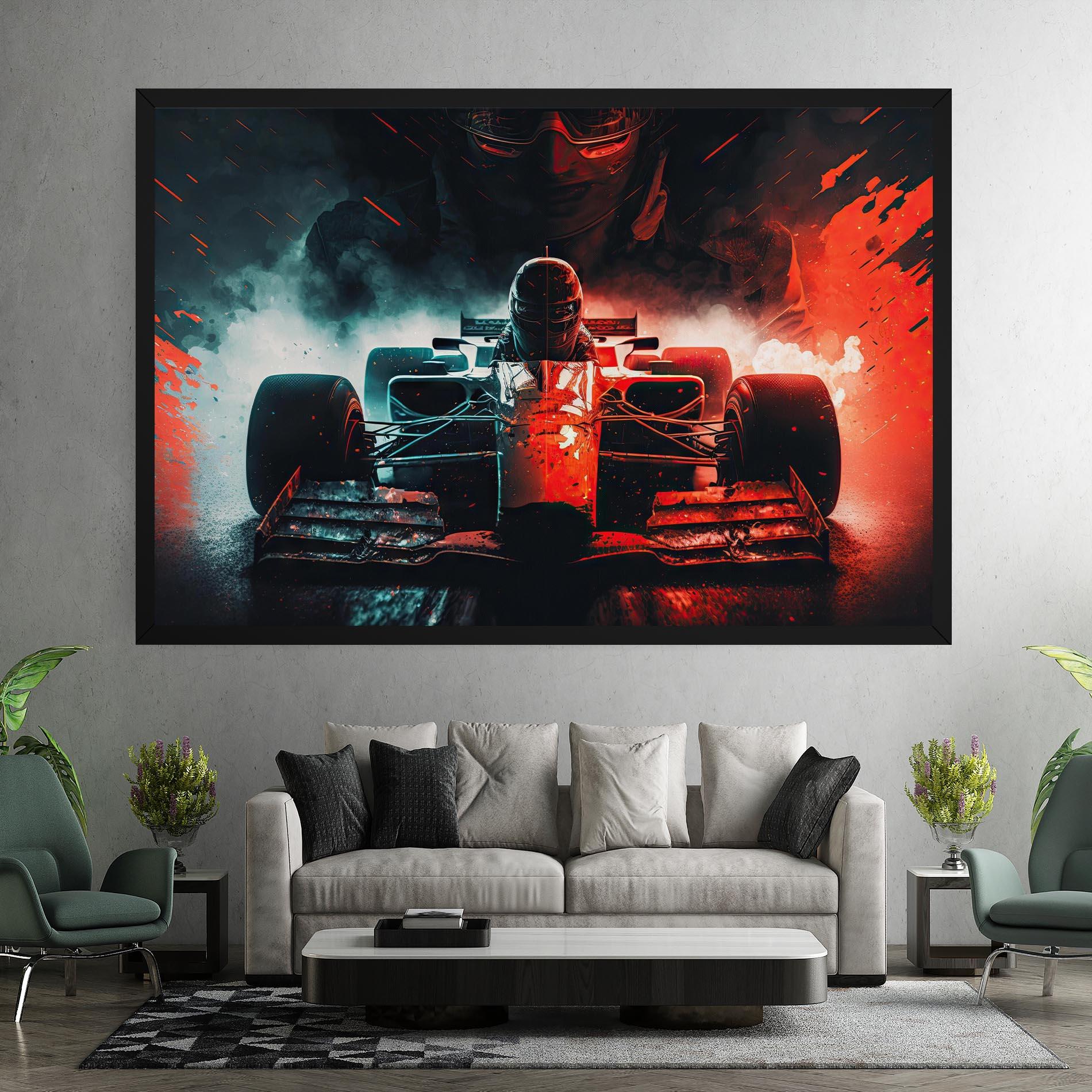 Картина на платно Blue Red F1 mockup 7